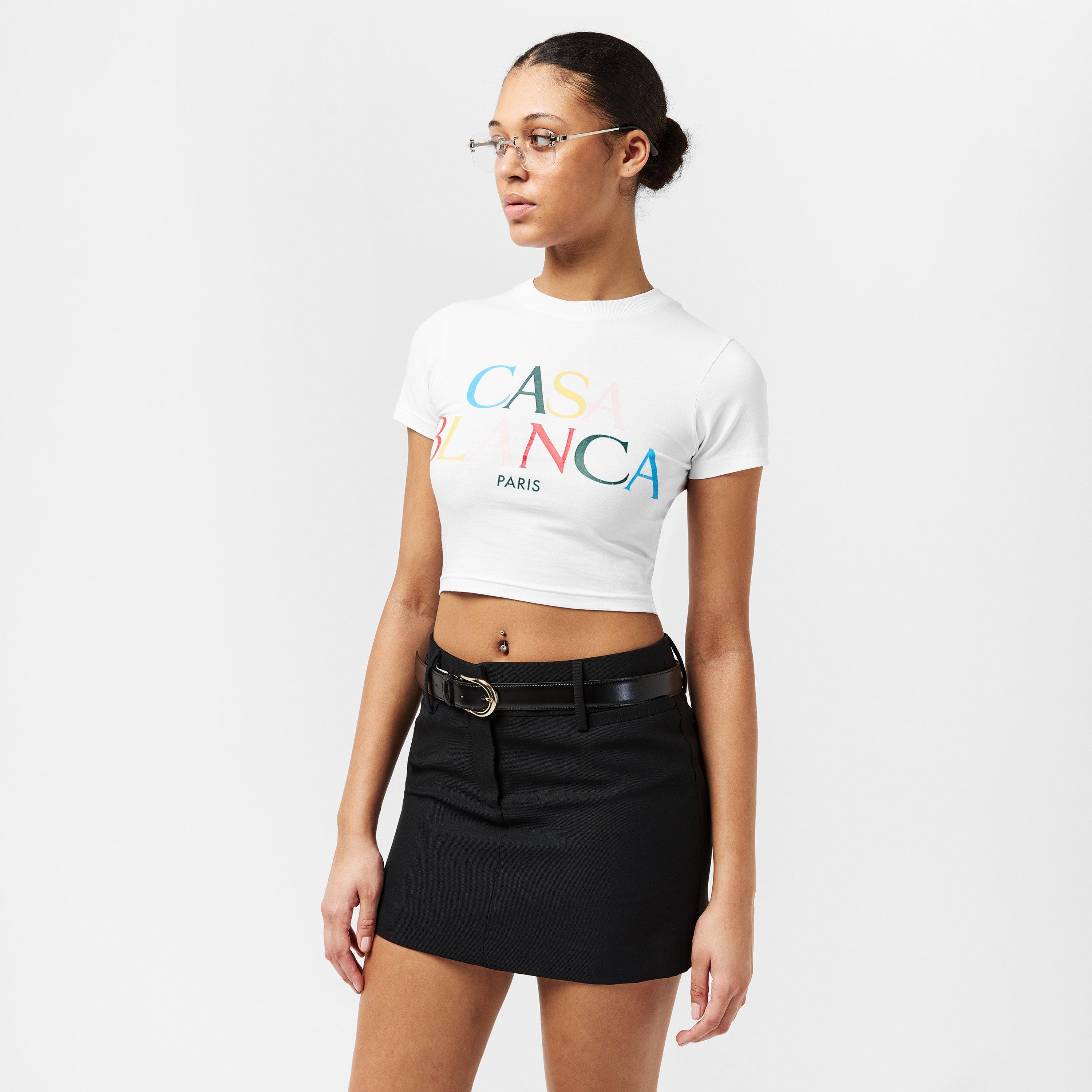 White - Casablanca - Women's Casa Stack Baby Tee - 3