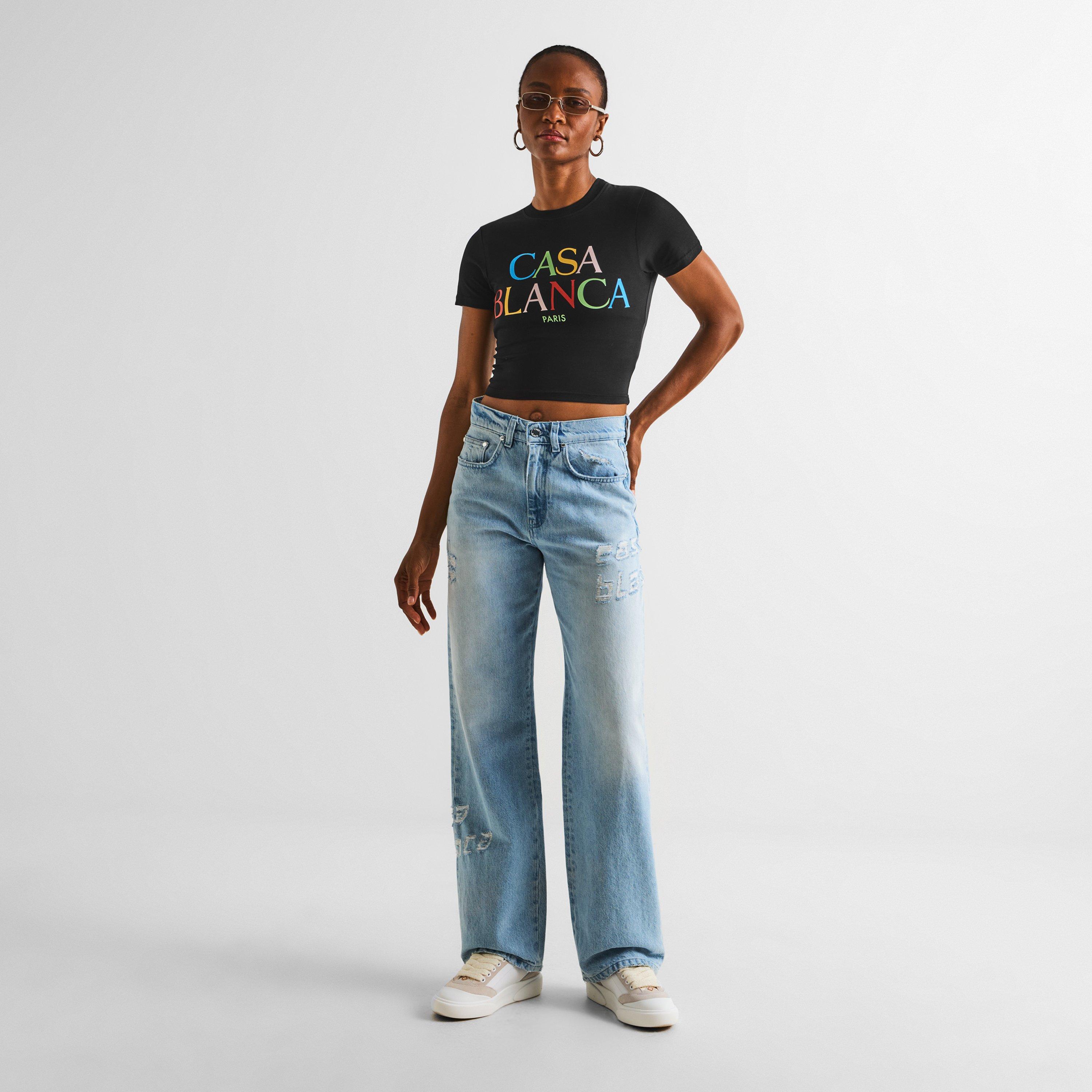 Black - Casablanca - Women's Casa Stack Baby Tee - 6