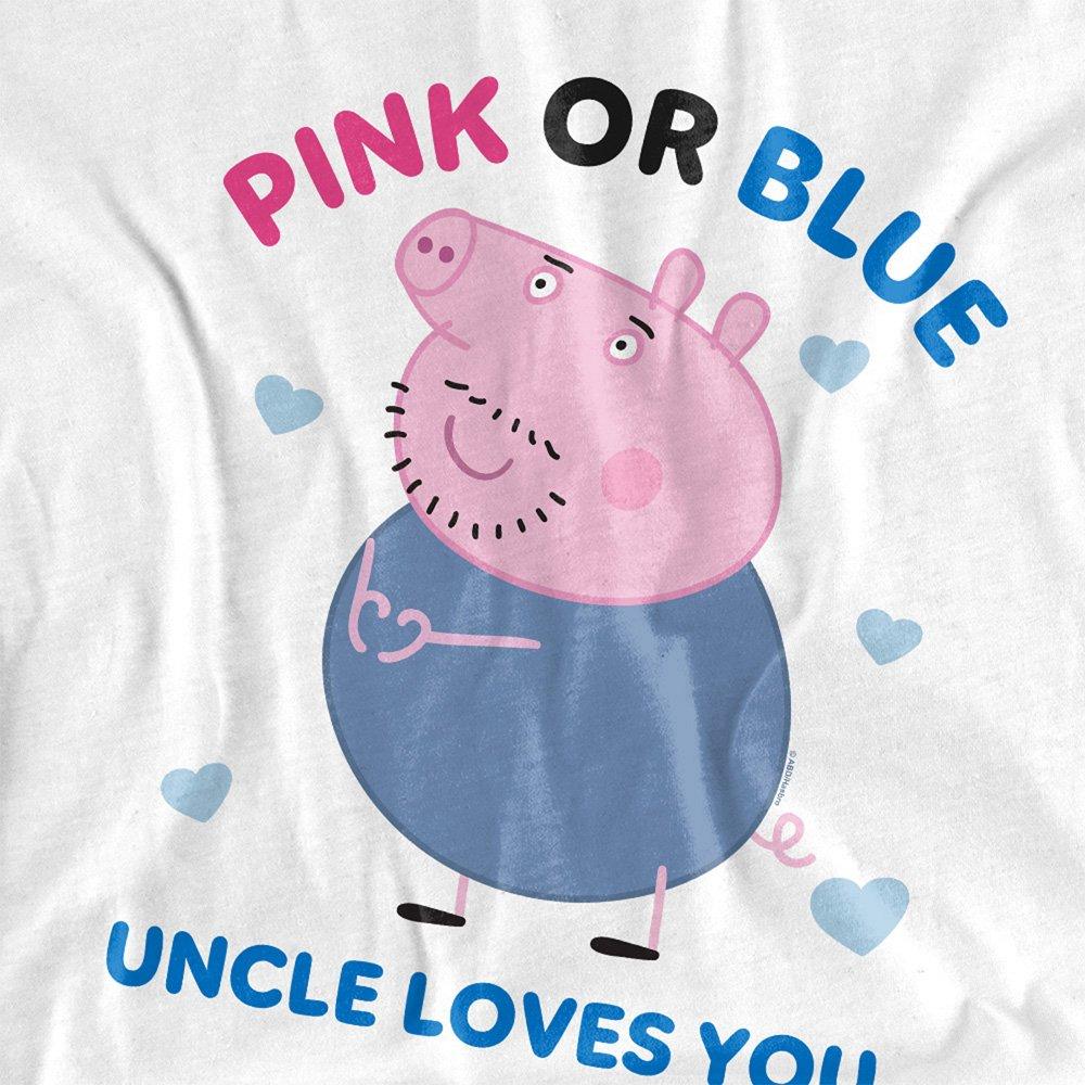White - Hasbro - Peppa Pig Pink Or Blue Uncle Pig Loves You T Shirt - 2