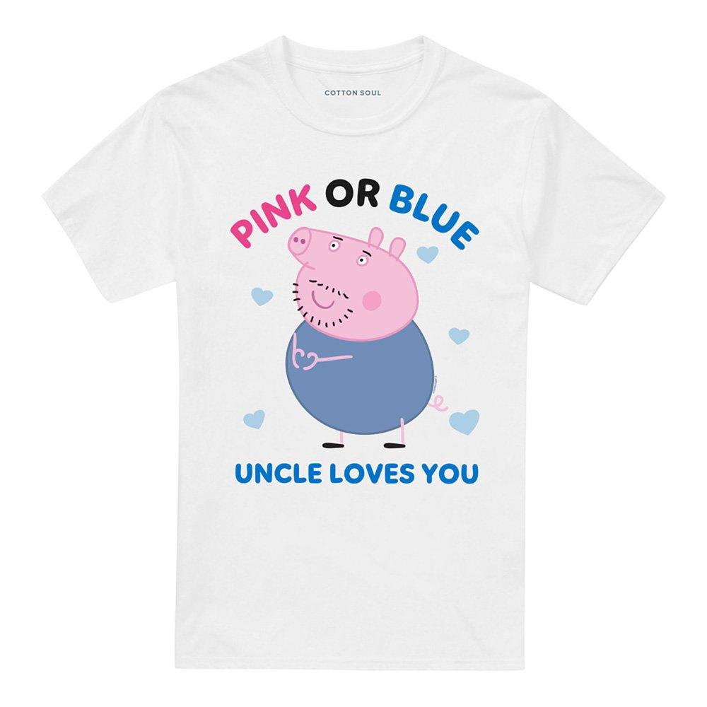 White - Hasbro - Peppa Pig Pink Or Blue Uncle Pig Loves You T Shirt - 4