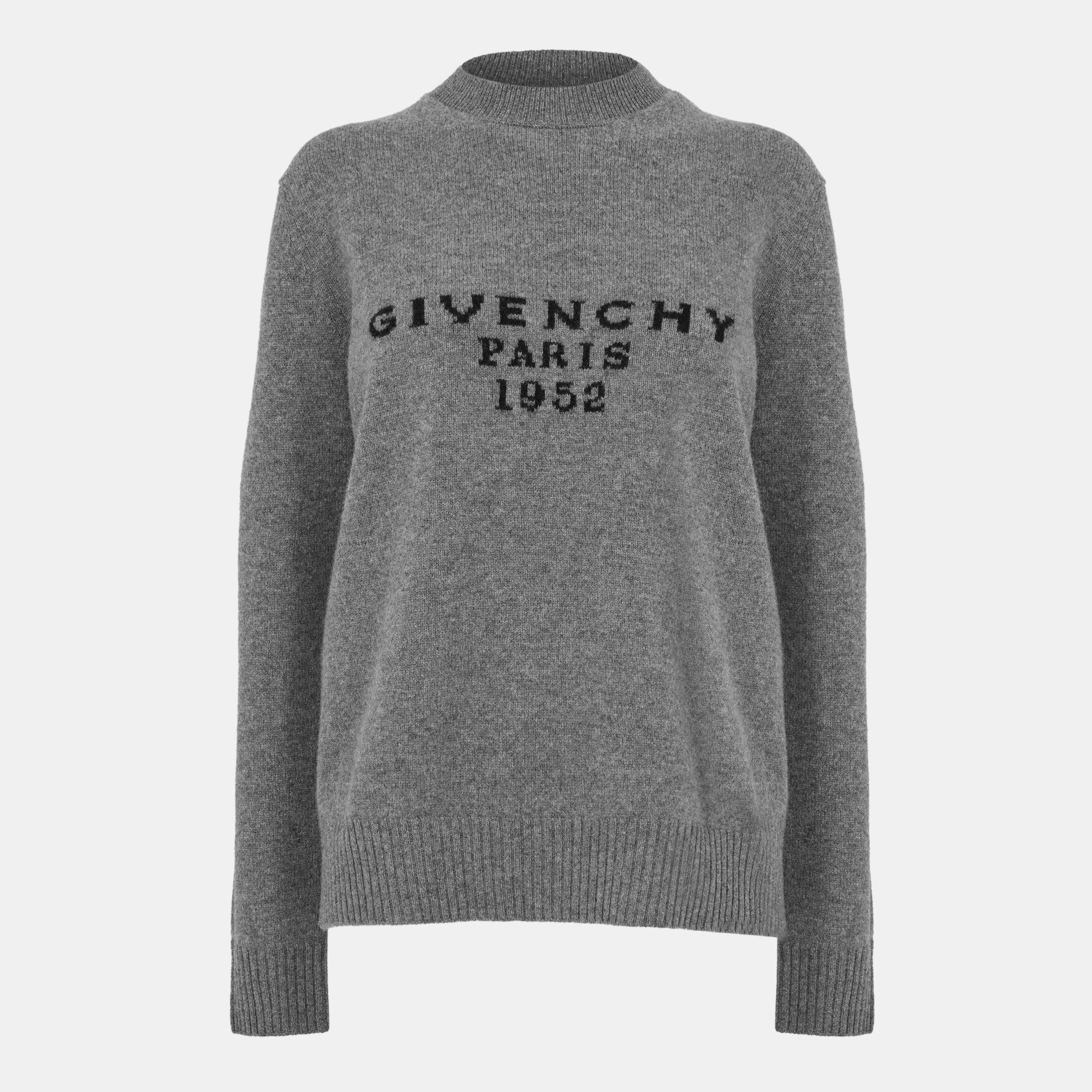 GIVENCHY Women's Contemporary Crew Neck Jumper - Slate Blend - Size 40 (UK 12)