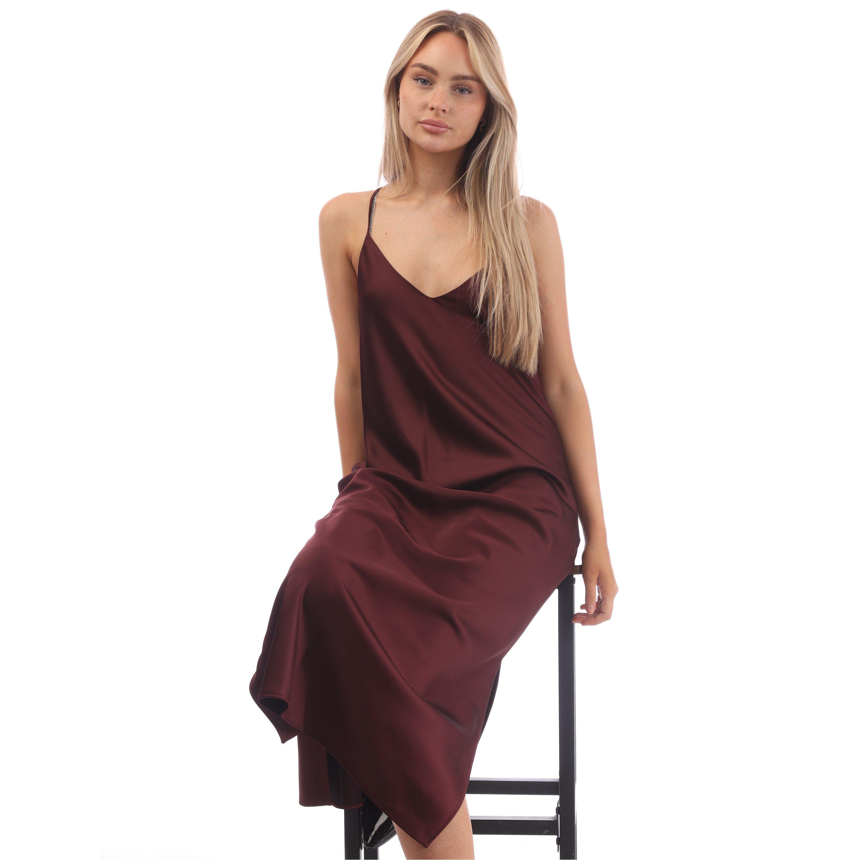 Open Red - Boss - Women's Dechana Satin Longline Slip Dress - 4