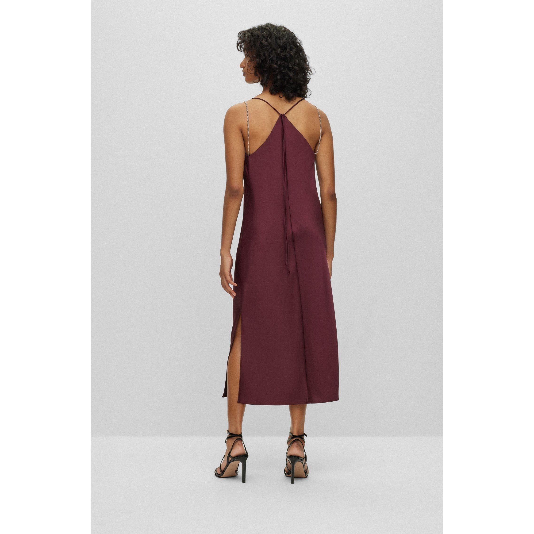Open Red - Boss - Women's Dechana Satin Longline Slip Dress - 6