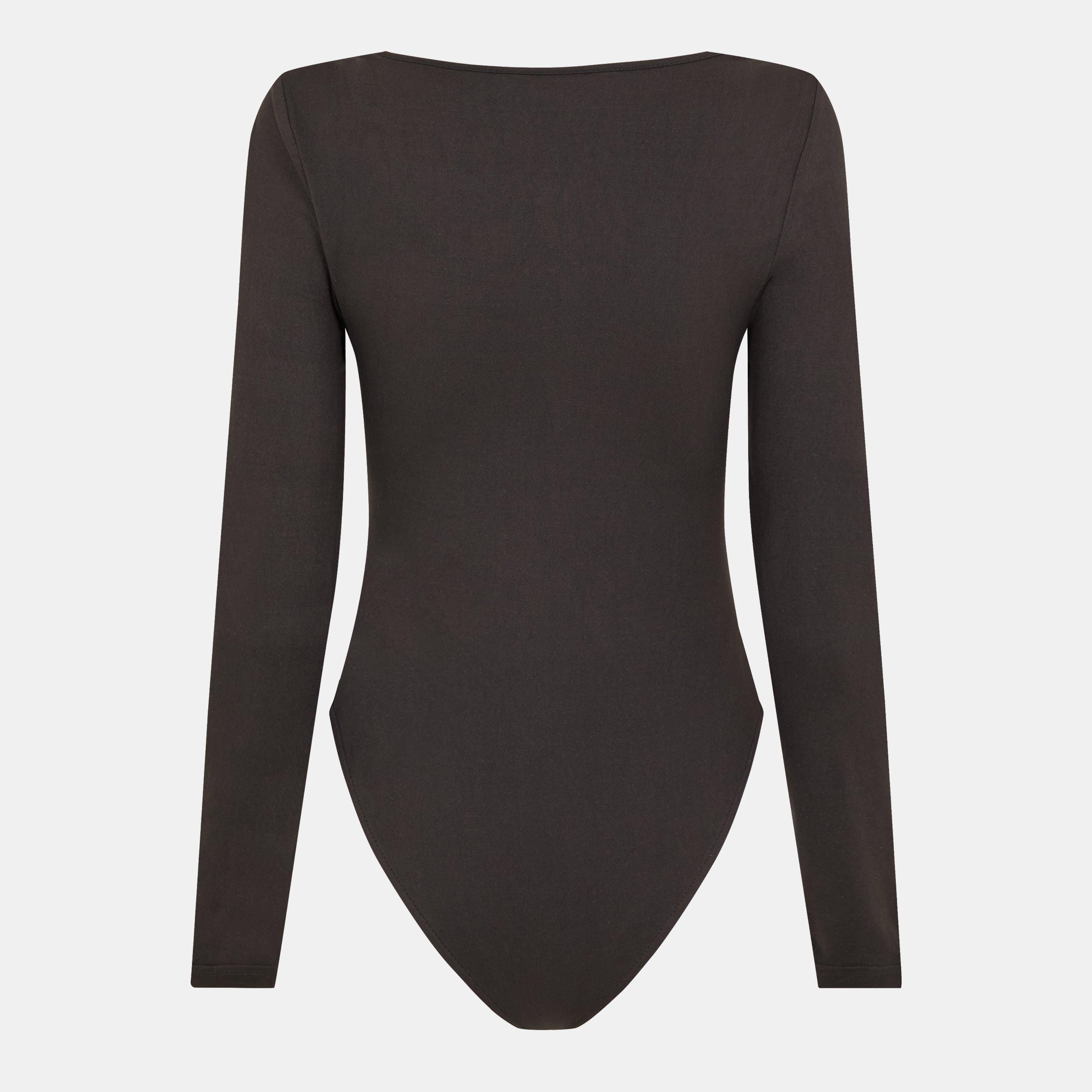 Black - Brave Soul - Sleeve Bodysuit with Zip - 2