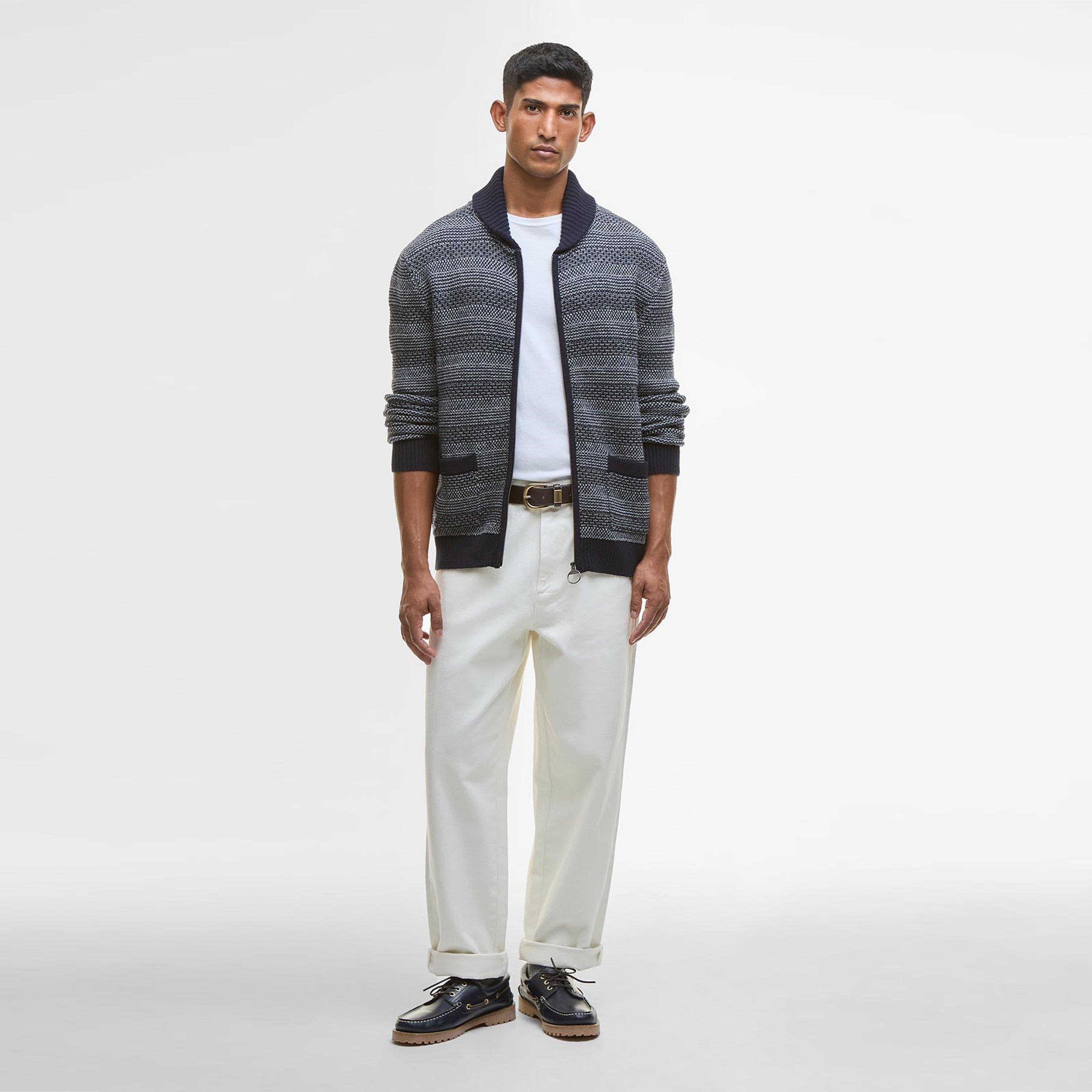 Navy - Barbour - Mens Helmsley Cardigan - 5