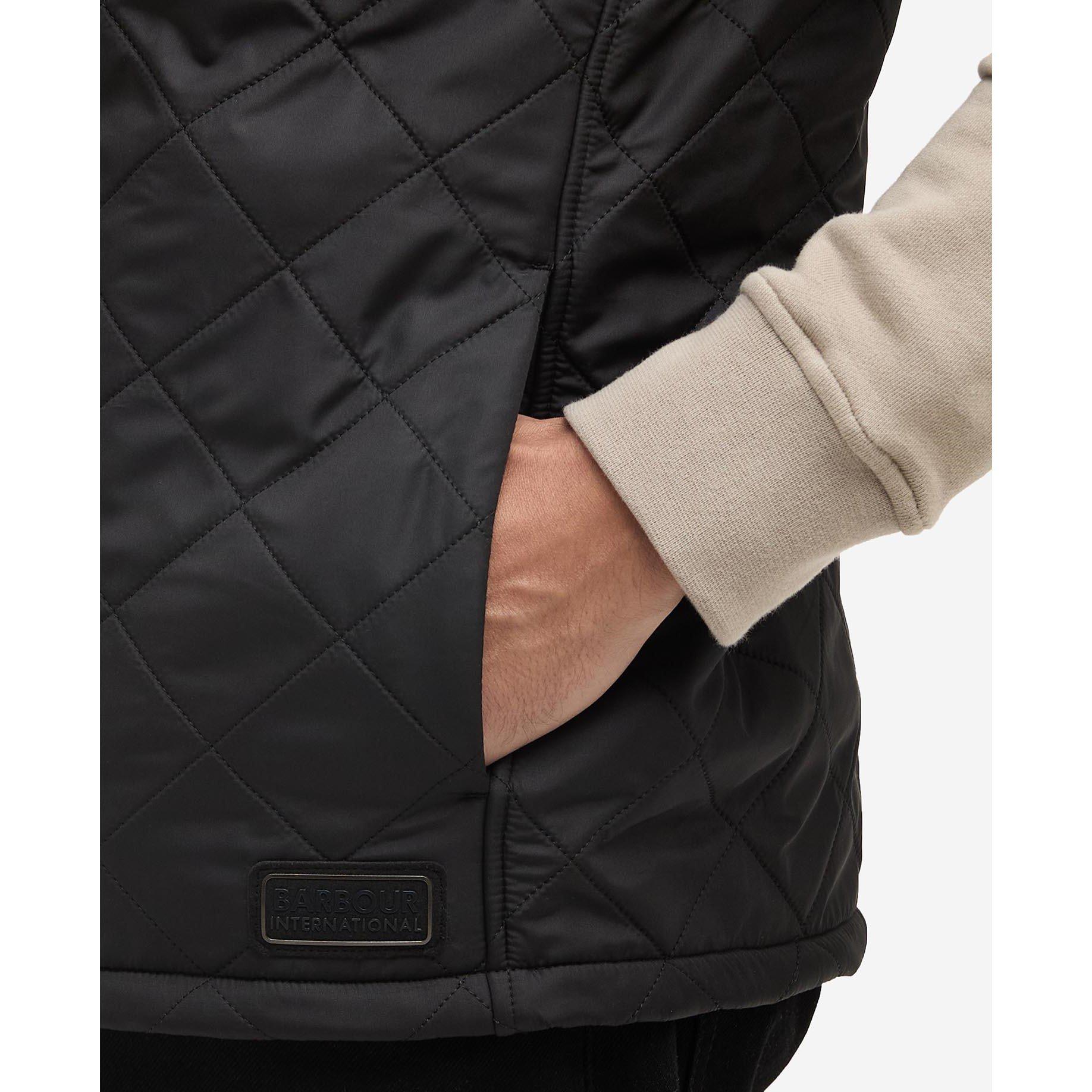 Black - Barbour International - Mens Contemporary Ariel Quilted Gilet - 4