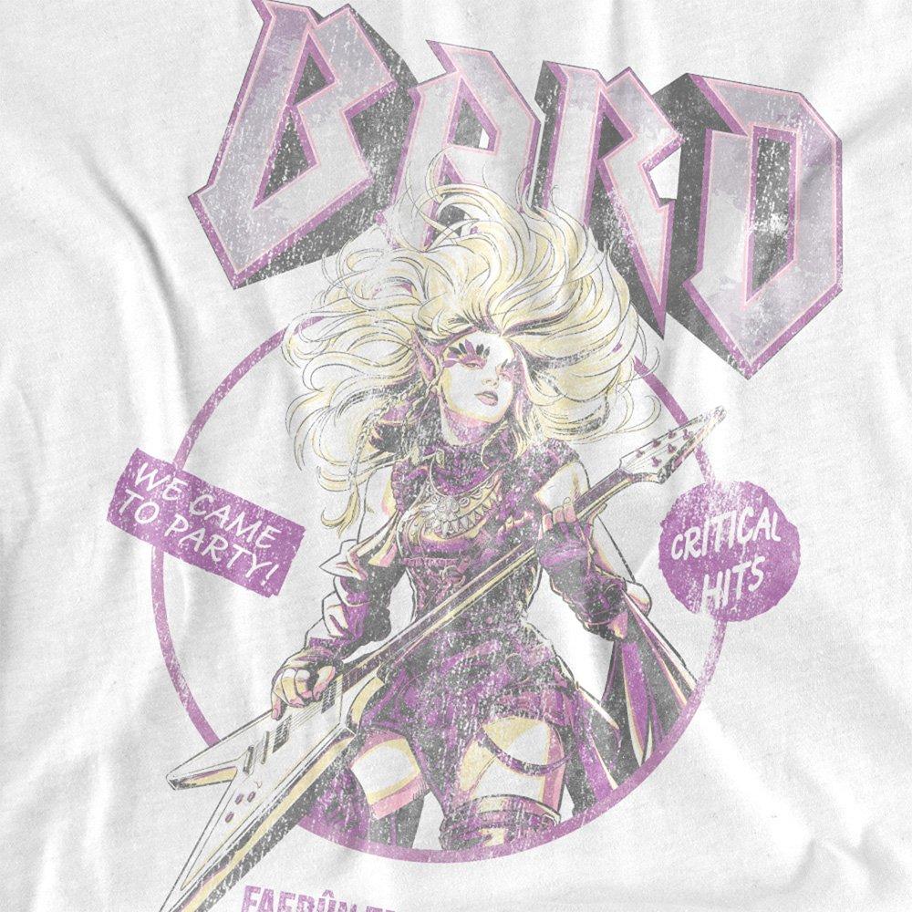 White - Hasbro - Dungeons Dragons Bard Glam Rock Tour Womens T-Shir - 2