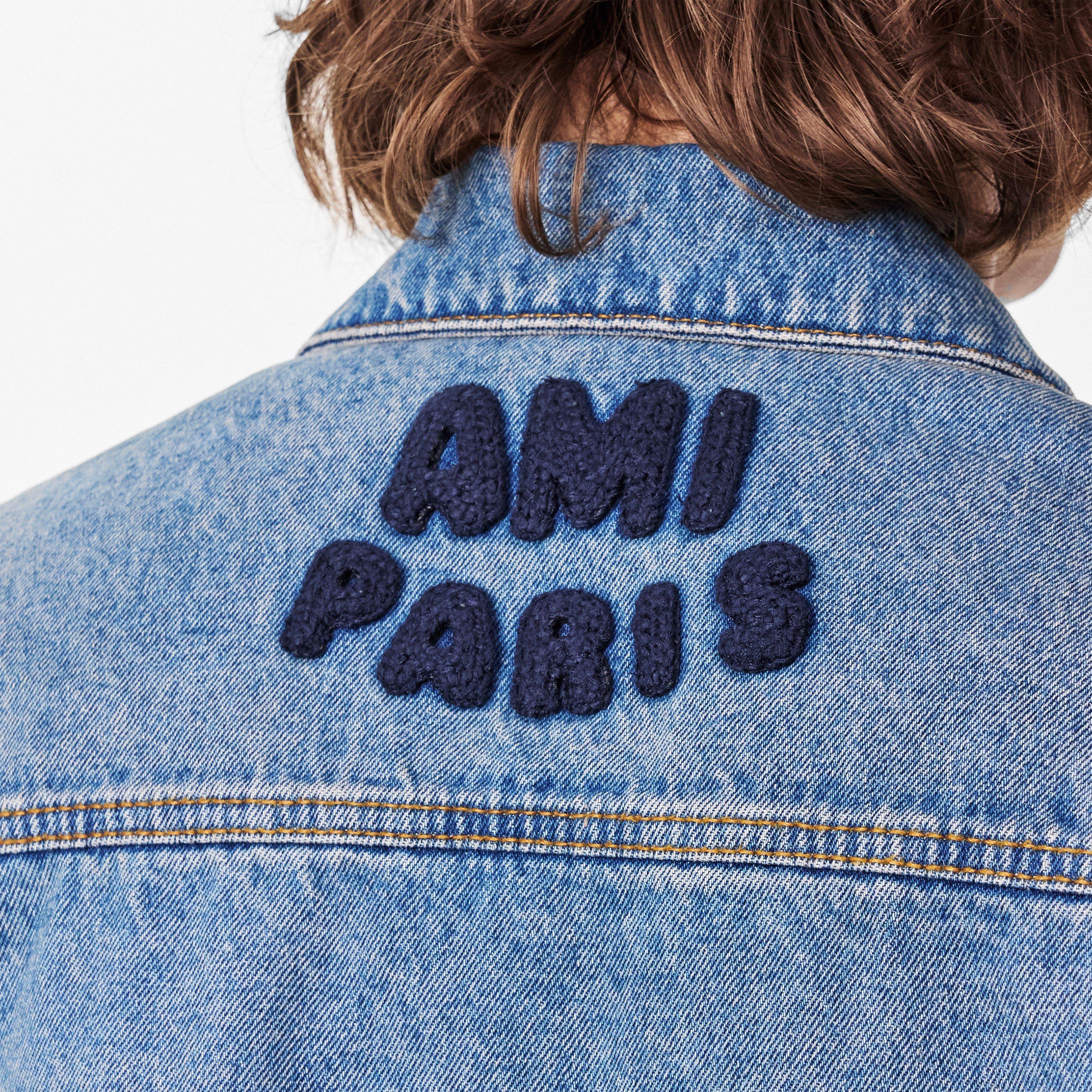 Used Blue 480 - Ami Paris - Men's Trucker Cotton Long Sleeve Denim Jacket - 5