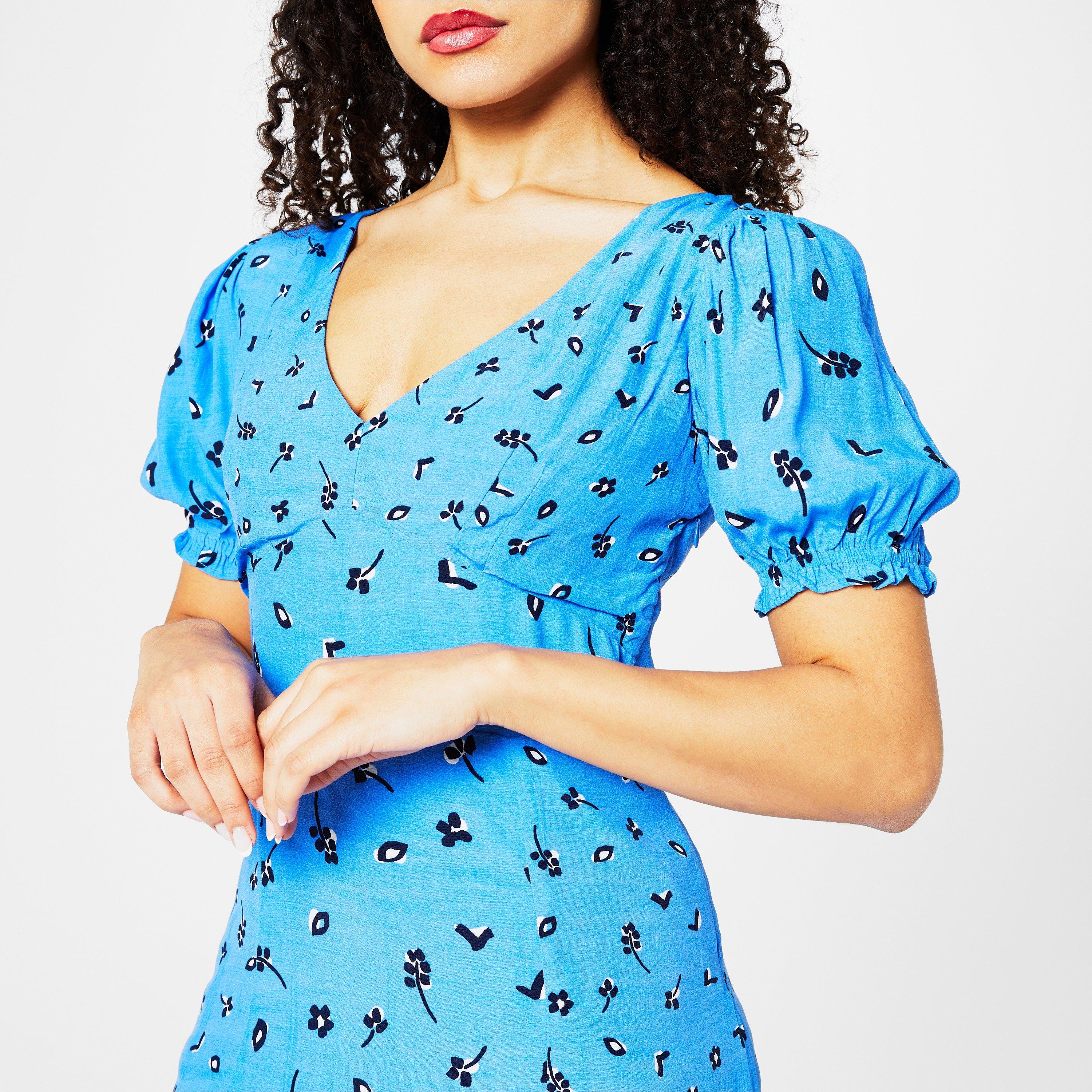 Indigo Mlti - French Connection - Women's Backless Dress - 4