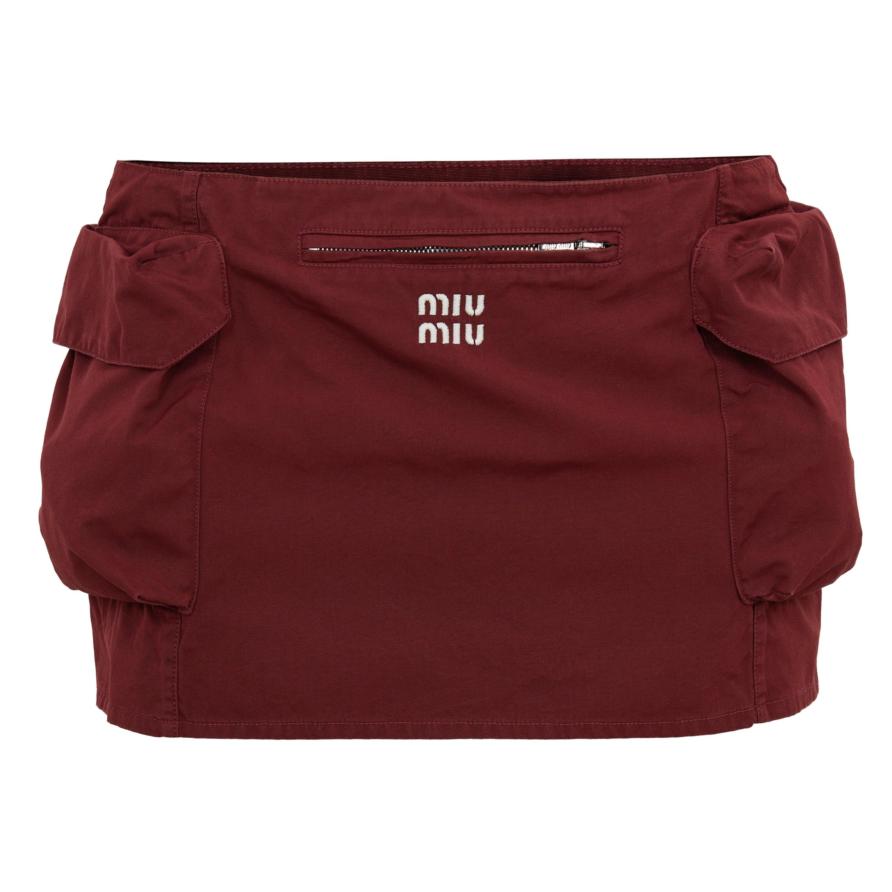 Amaranto - Miu Miu - Women's Pocket Mini Skirt - 1