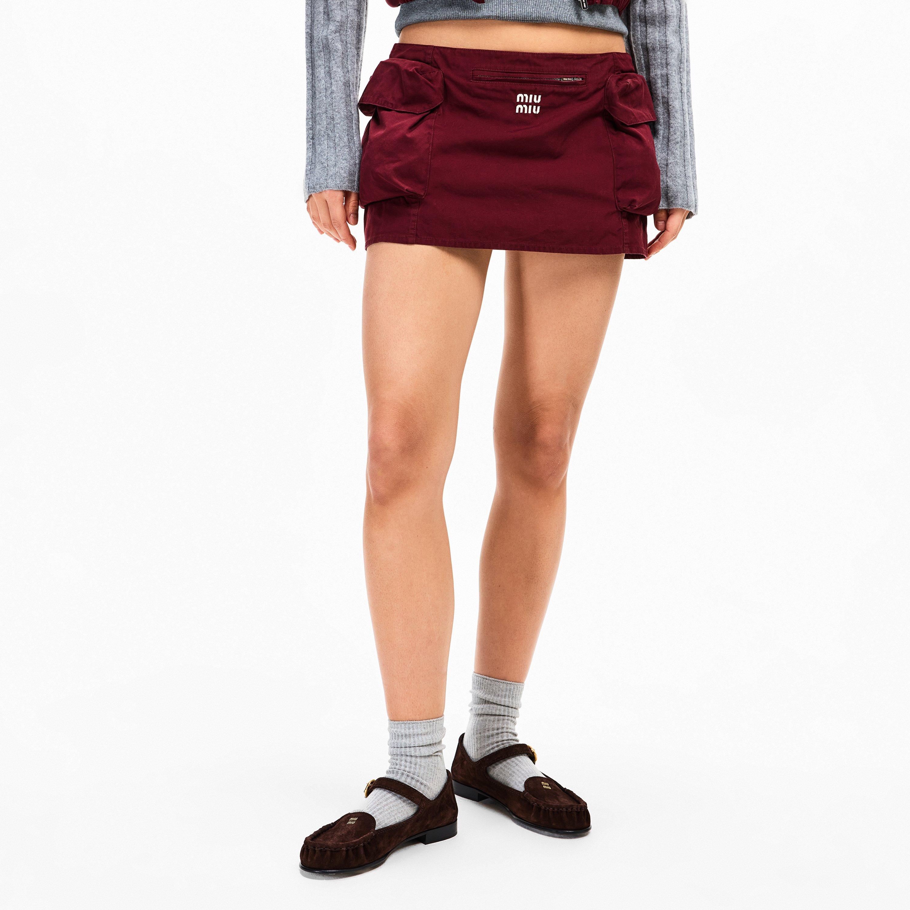 Amaranto - Miu Miu - Women's Pocket Mini Skirt - 3