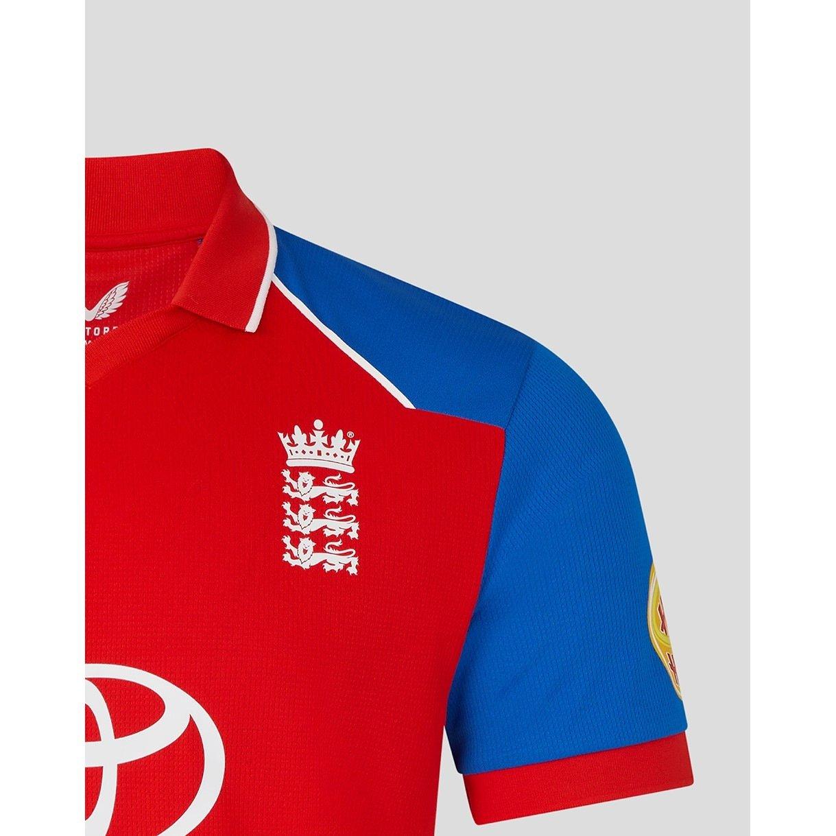 FryRed/PrnBlue - Castore - Mens 26/27 England Cricket T20 Shirt - 6
