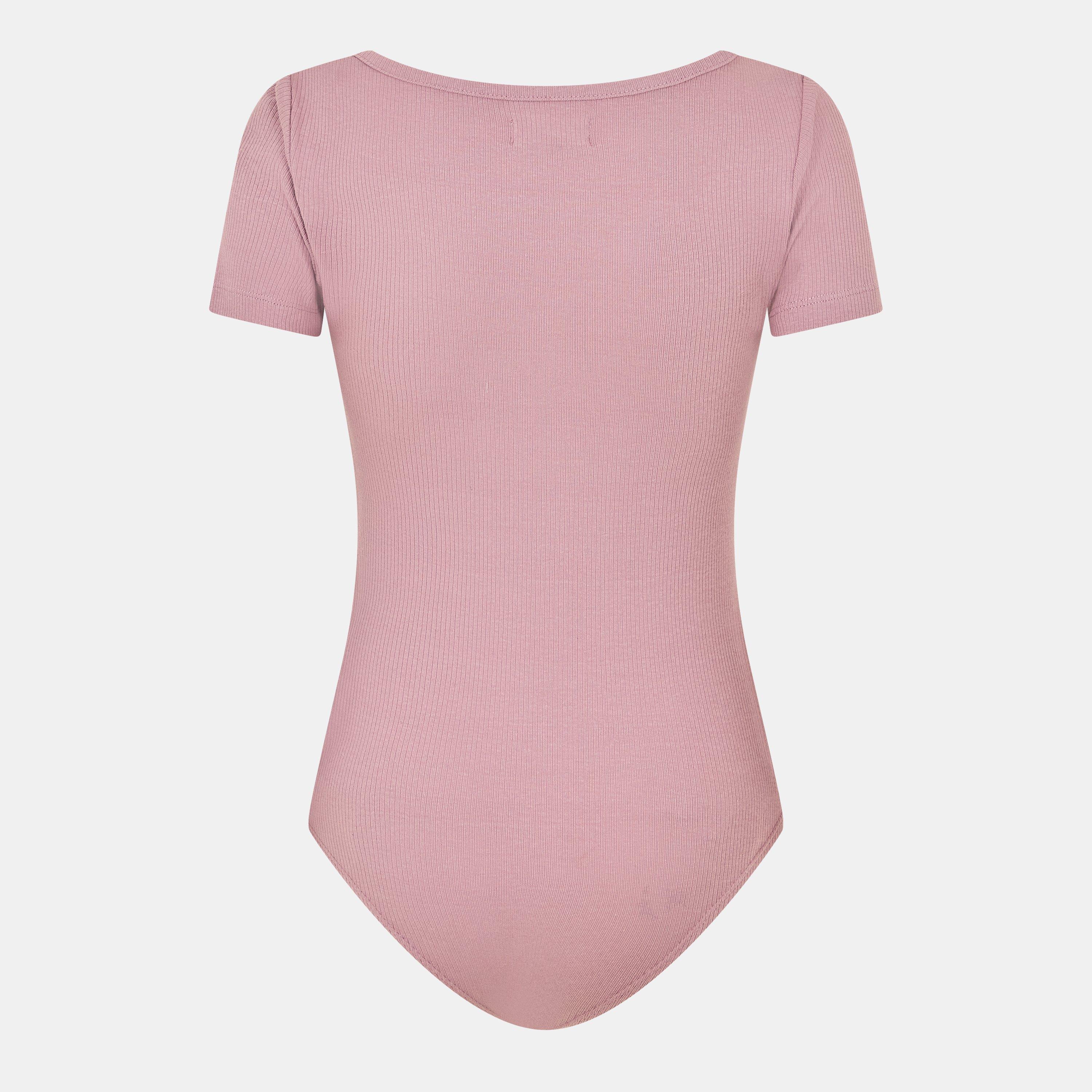 Mauve - Brave Soul - Bodysuit with Button Detail - 2