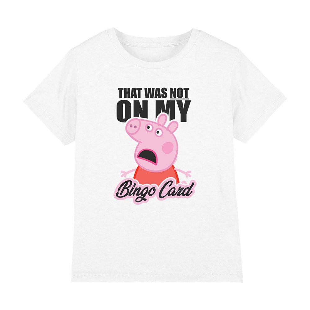White - Hasbro - Peppa Pig Tv Peppa Pig Bingo Card Kids T Shirt - 1