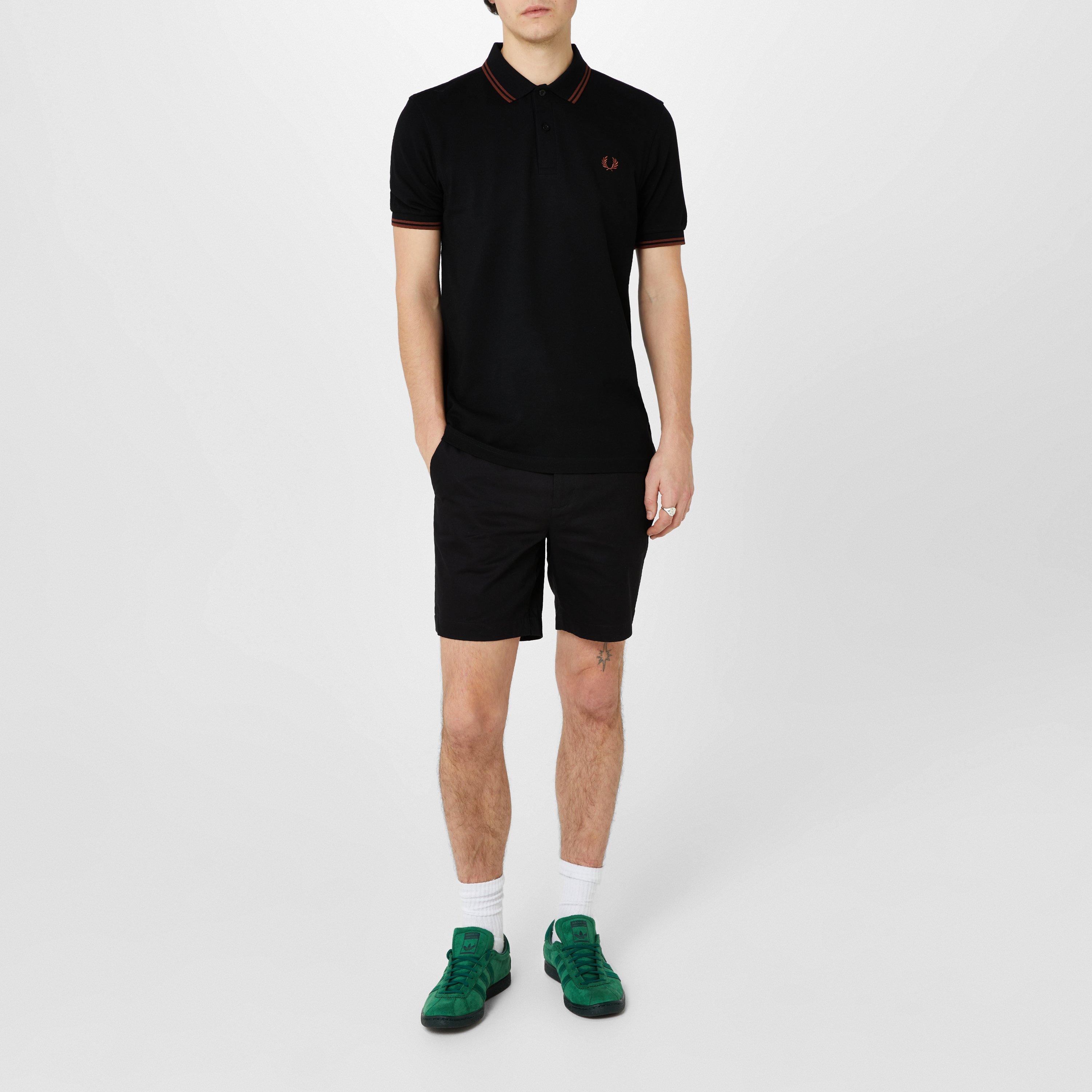 Black - Fred Perry - Men's Classic Logo Chino Shorts - 3