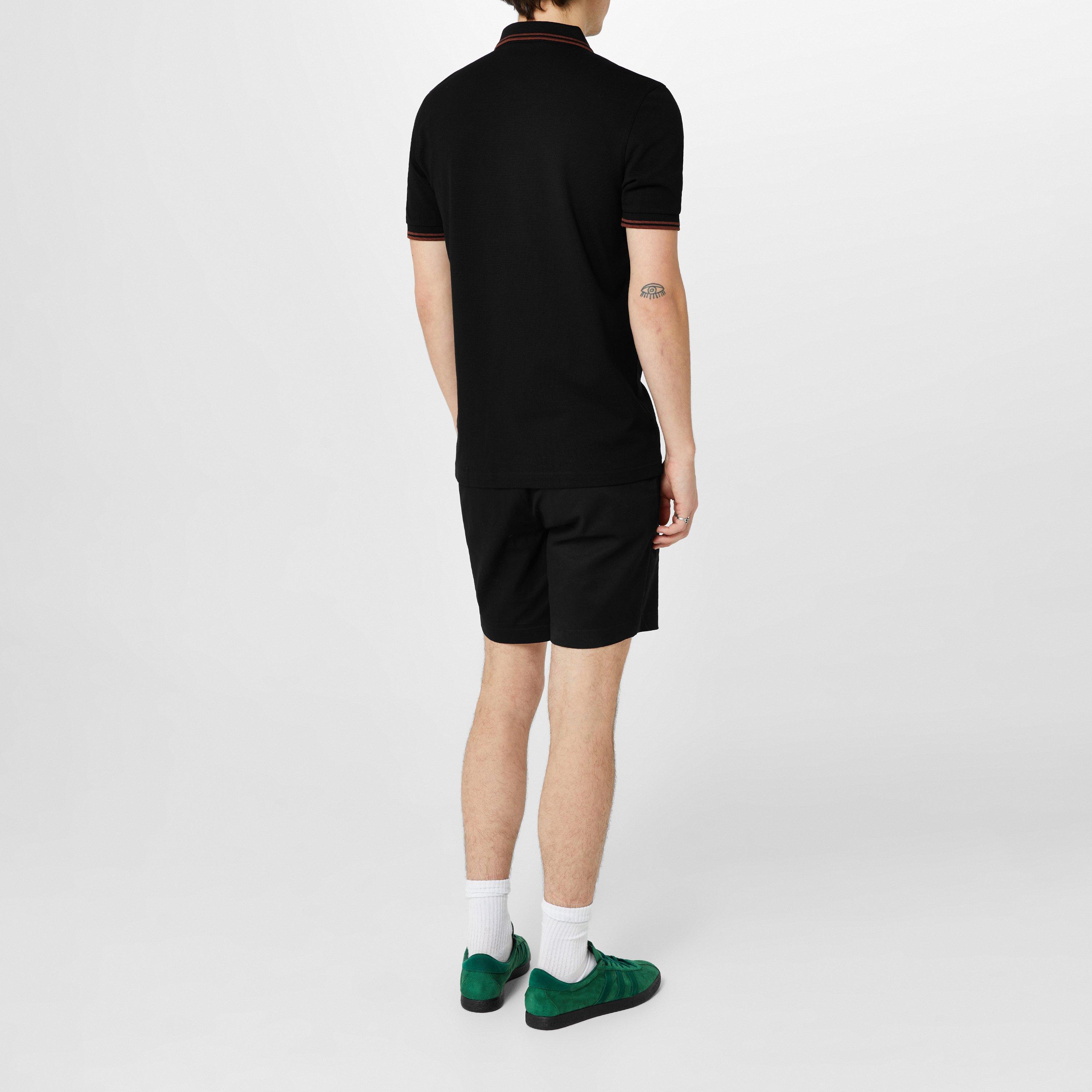 Black - Fred Perry - Men's Classic Logo Chino Shorts - 4