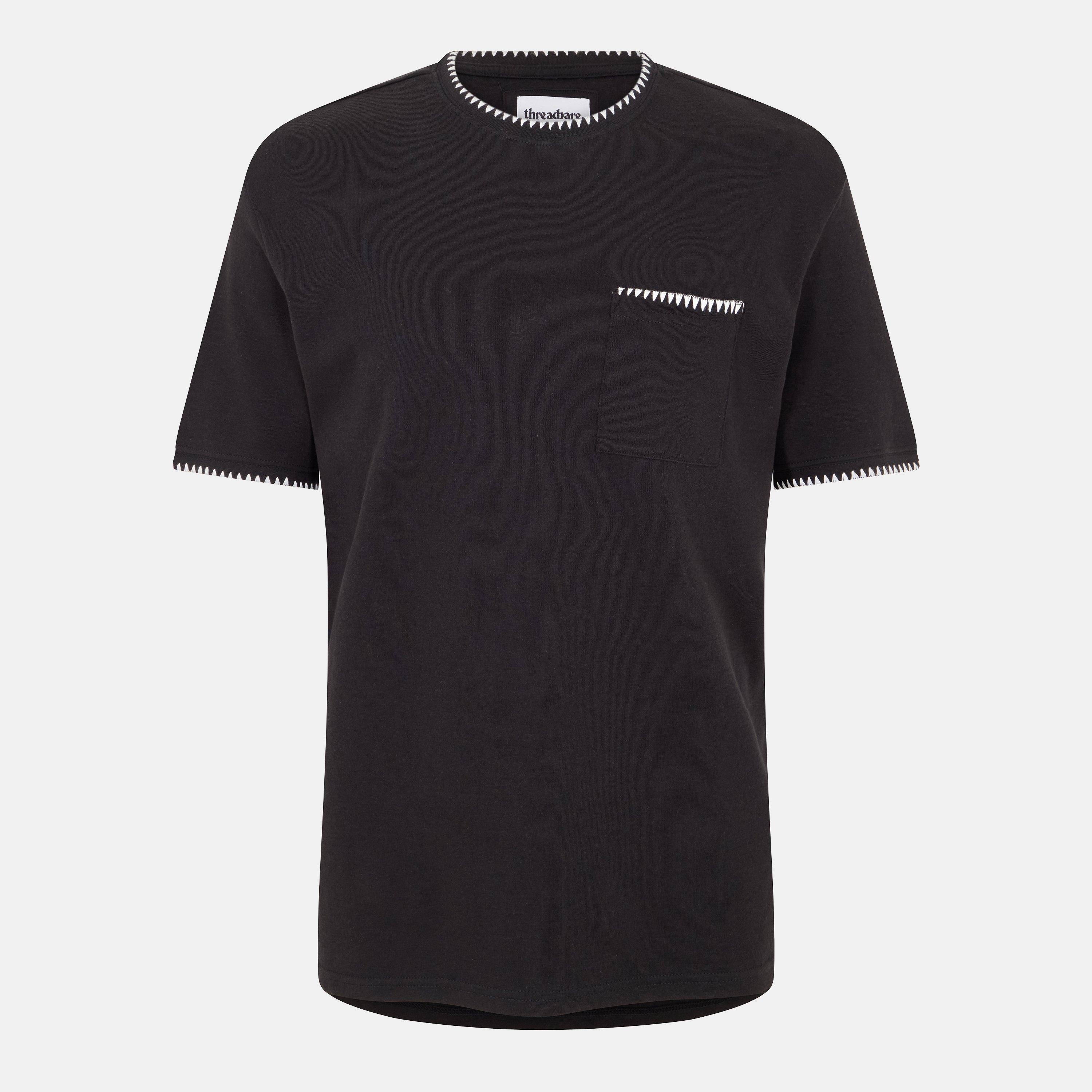 Black/Ecru - Threadbare - Men's Perth Knitted Top - 1