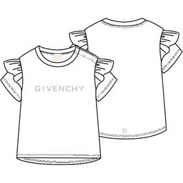 GIVENCHY GIV Frill Logo Tee In52