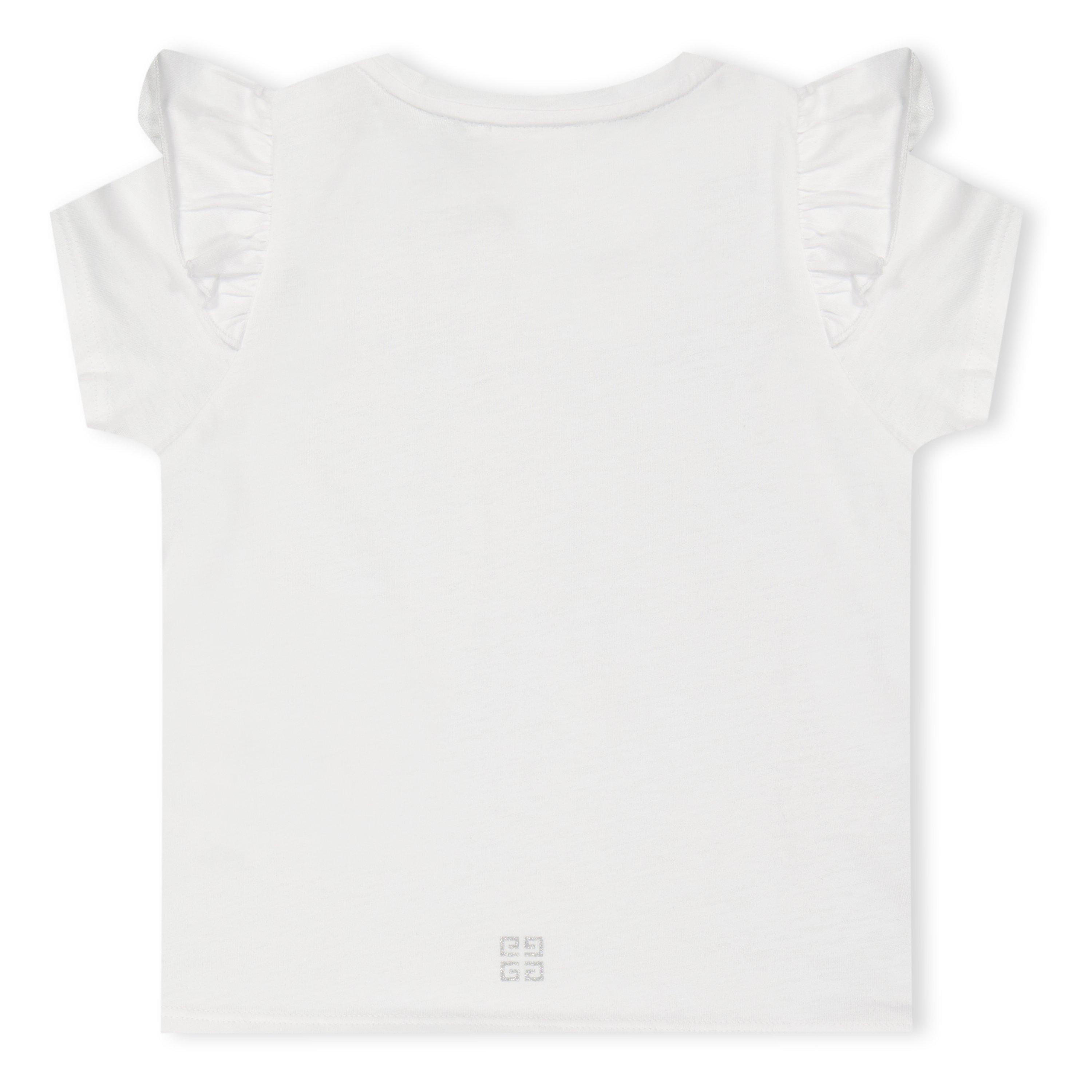 White 10P - GIVENCHY - Infant Girls' Frill Logo T-Shirt - 2
