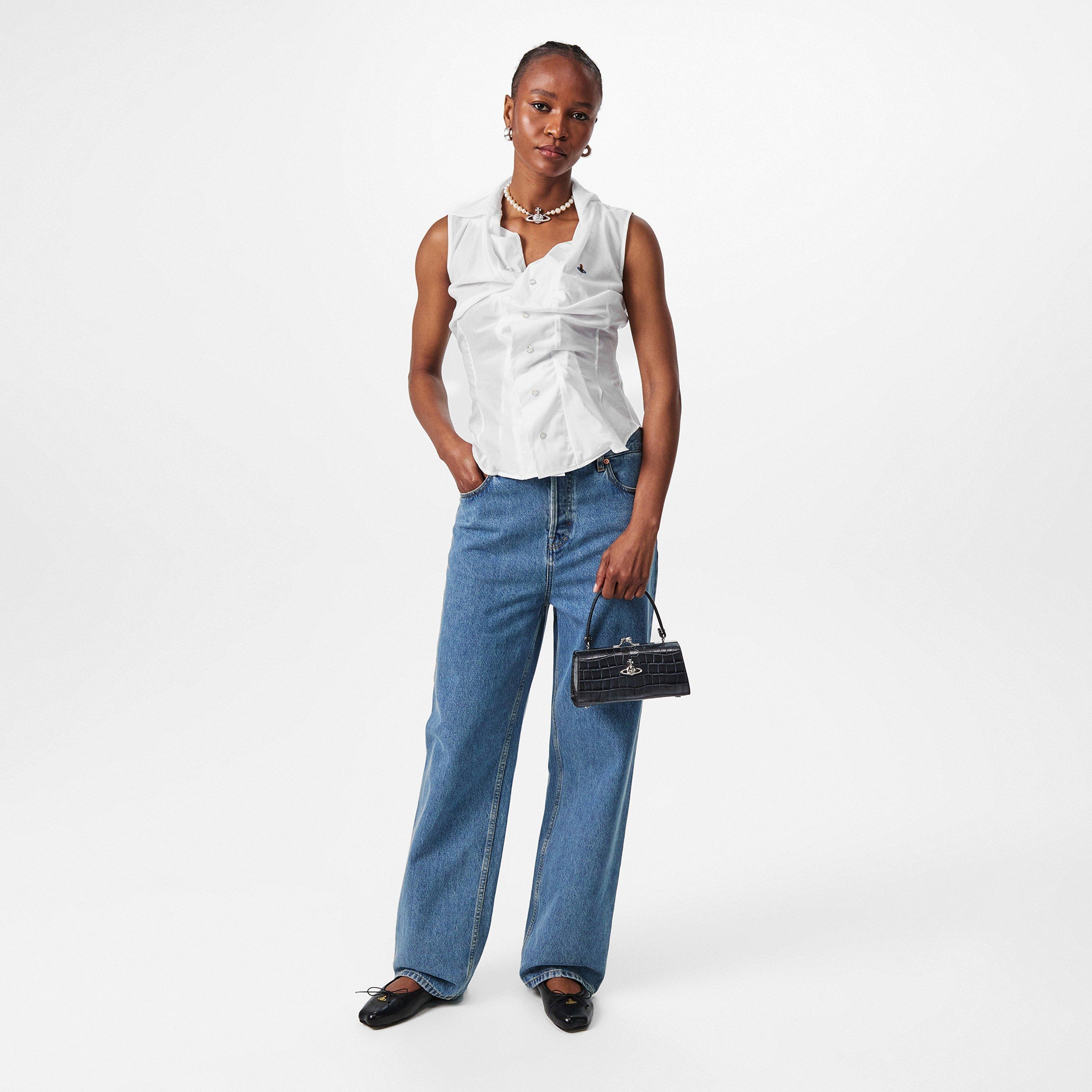 White - Vivienne Westwood - Women's Viv Sleeveless Tailored Shirt - 6