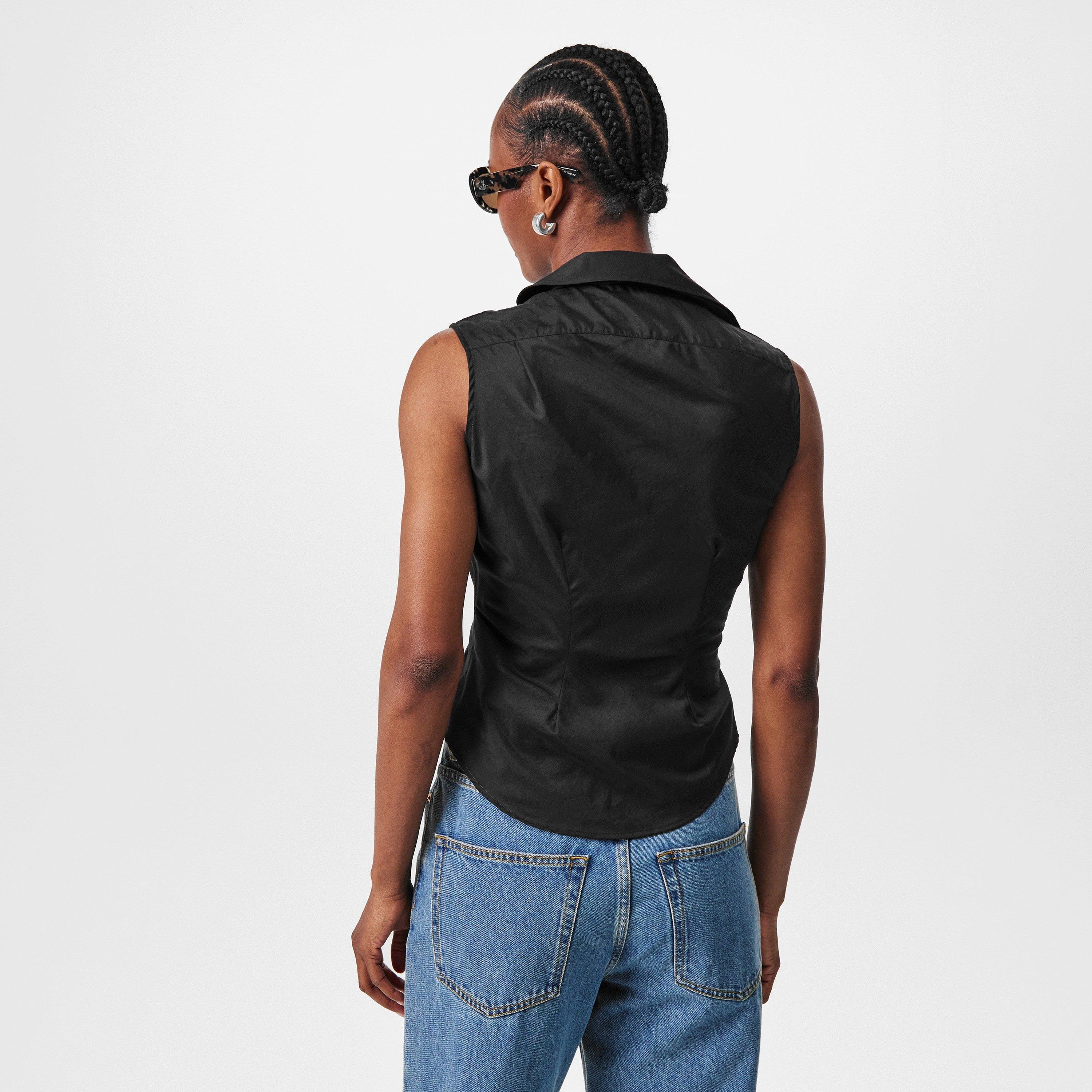 Black - Vivienne Westwood - Women's Viv Sleeveless Tailored Shirt - 4