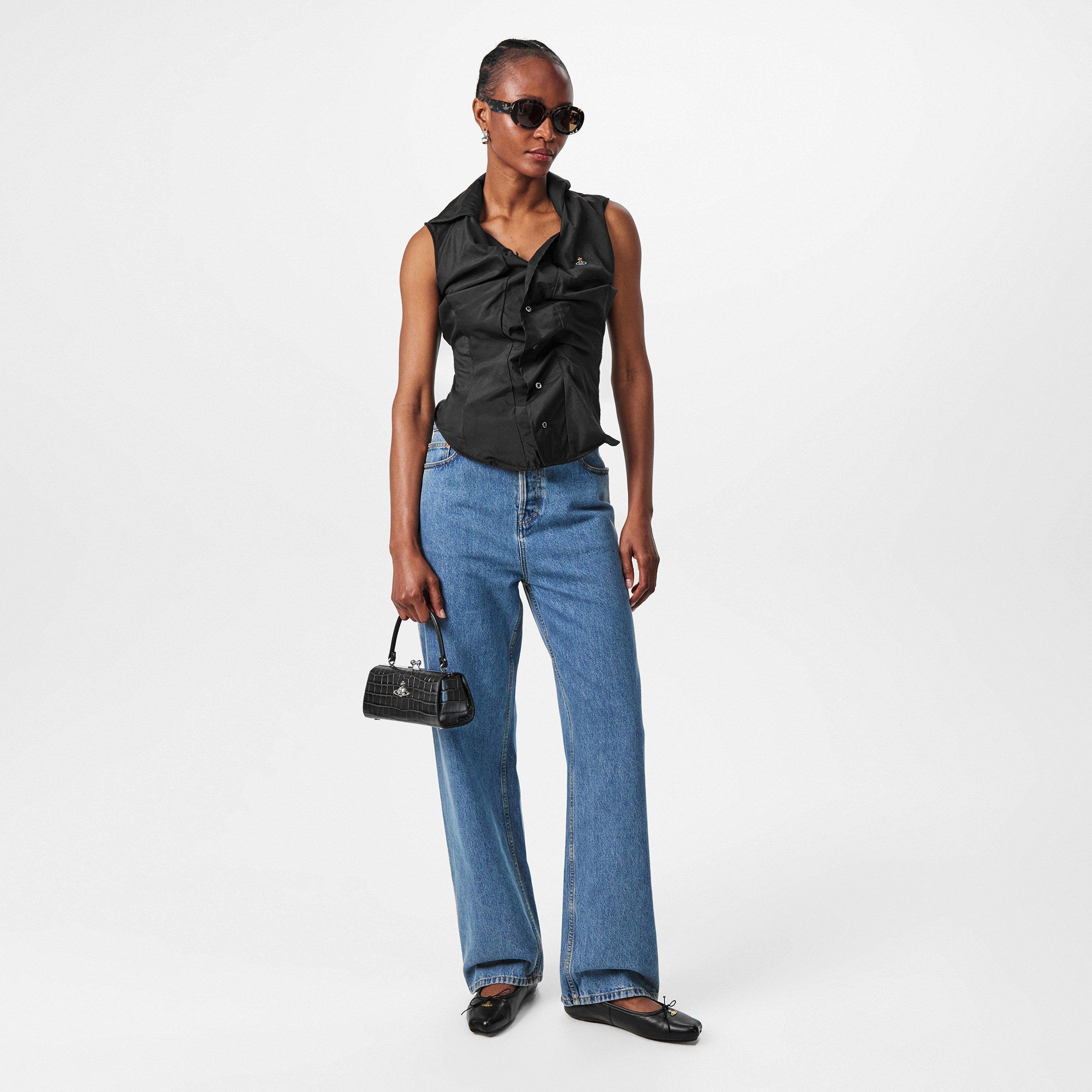 Black - Vivienne Westwood - Women's Viv Sleeveless Tailored Shirt - 6