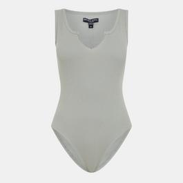 Brave Soul Style Notch Neck Bodysuit