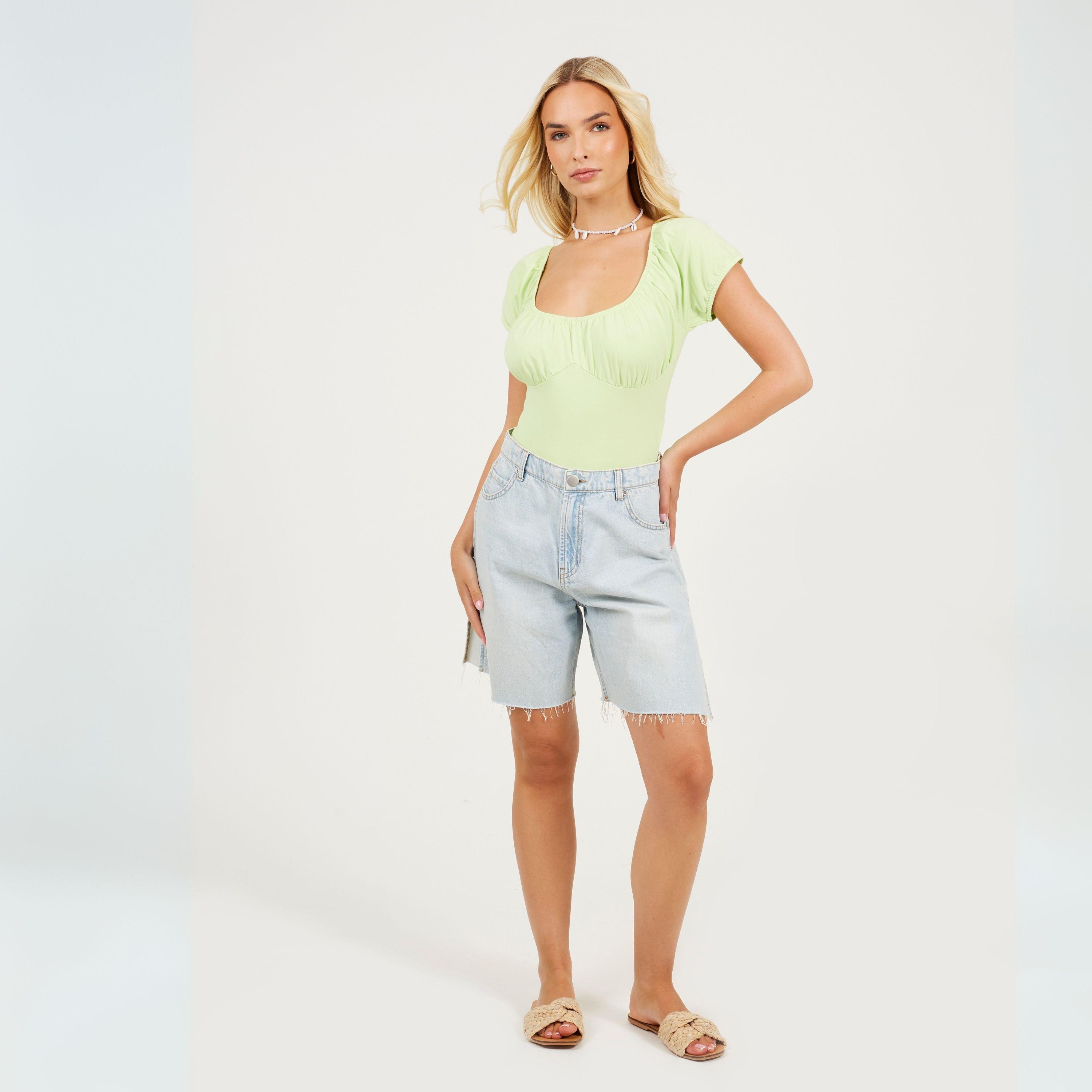 Pistachio - Brave Soul - Puff Sleeve Bodysuit - 4