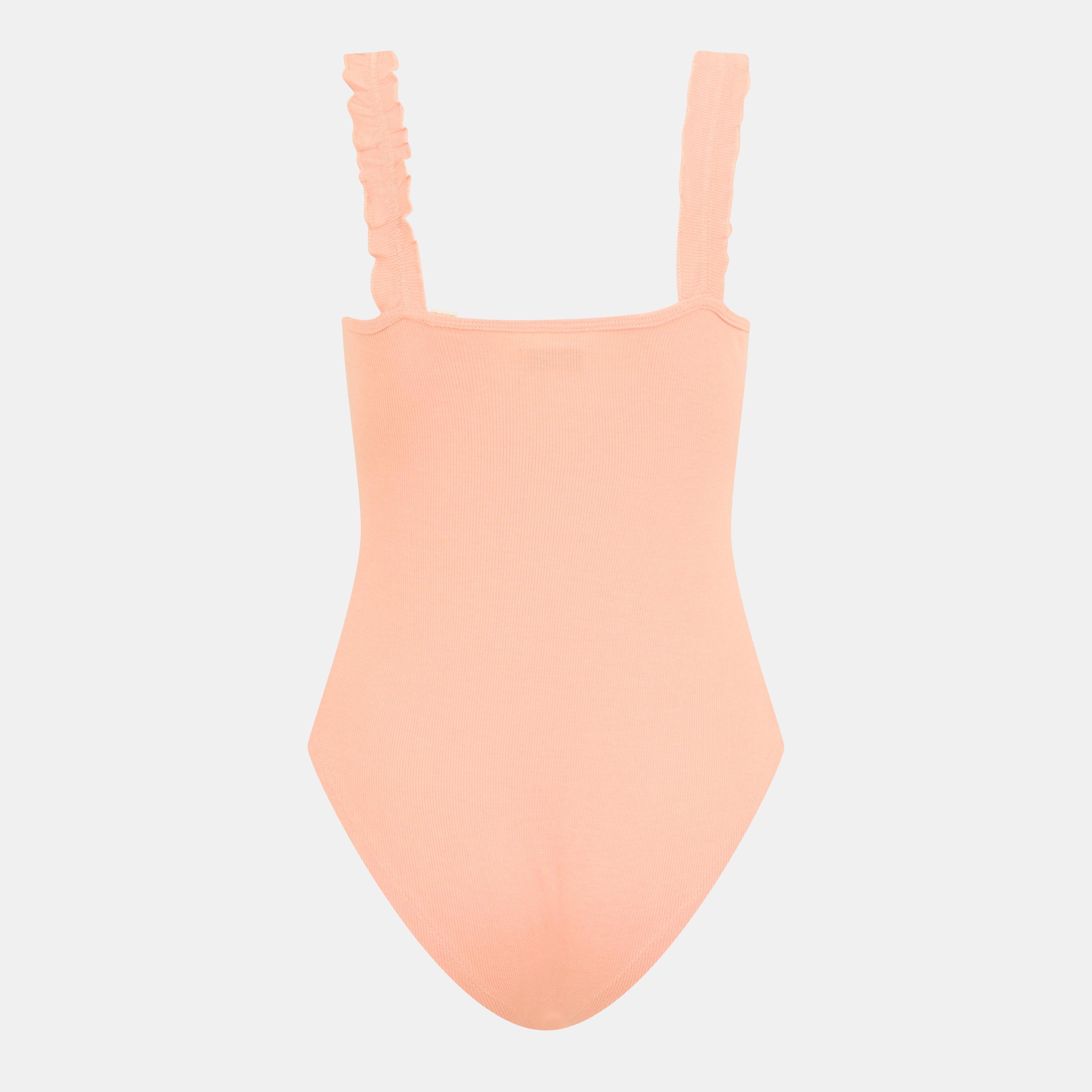 Pfirsich - Brave Soul - Lettuce Hem Strap Bodysuit - 2
