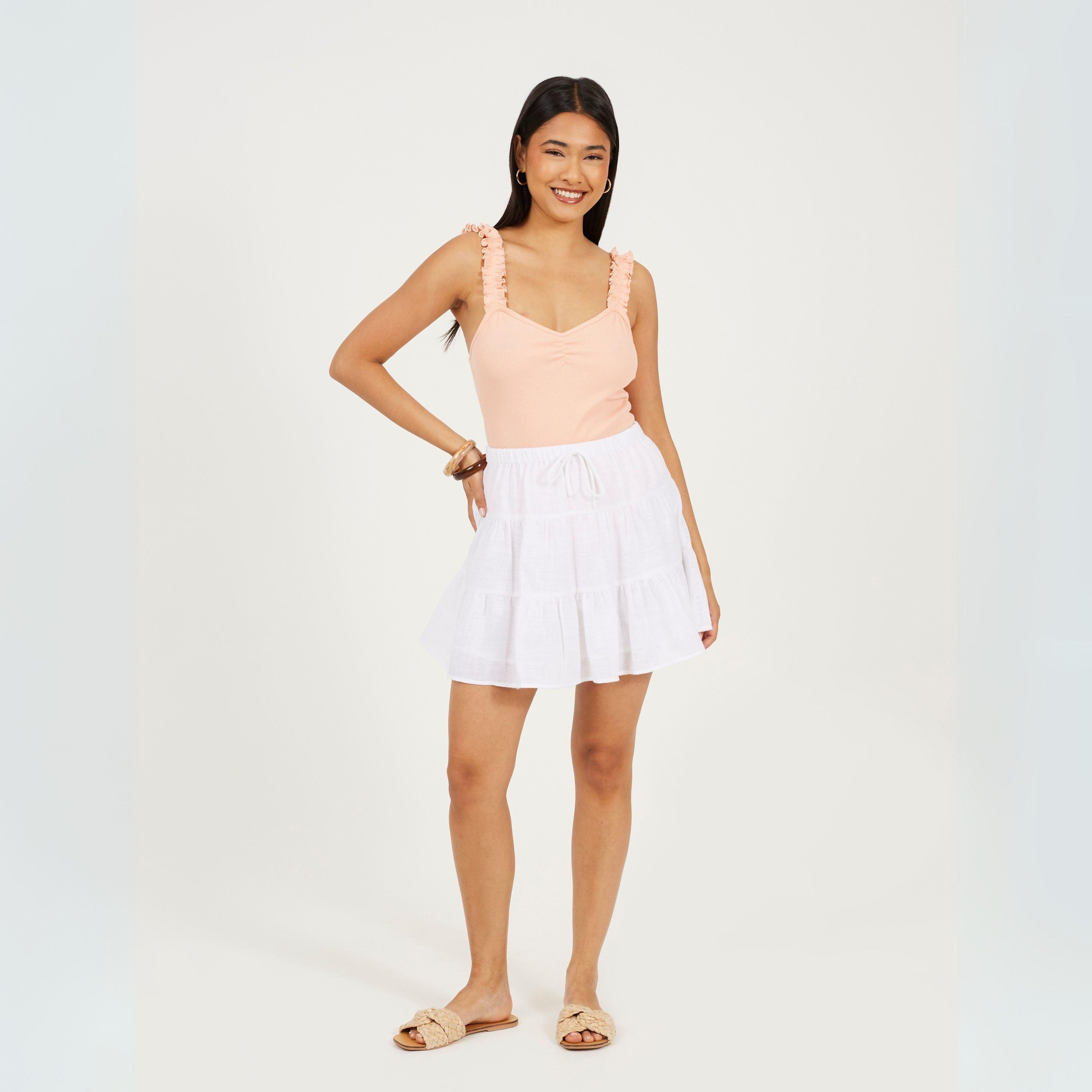 Pfirsich - Brave Soul - Lettuce Hem Strap Bodysuit - 4