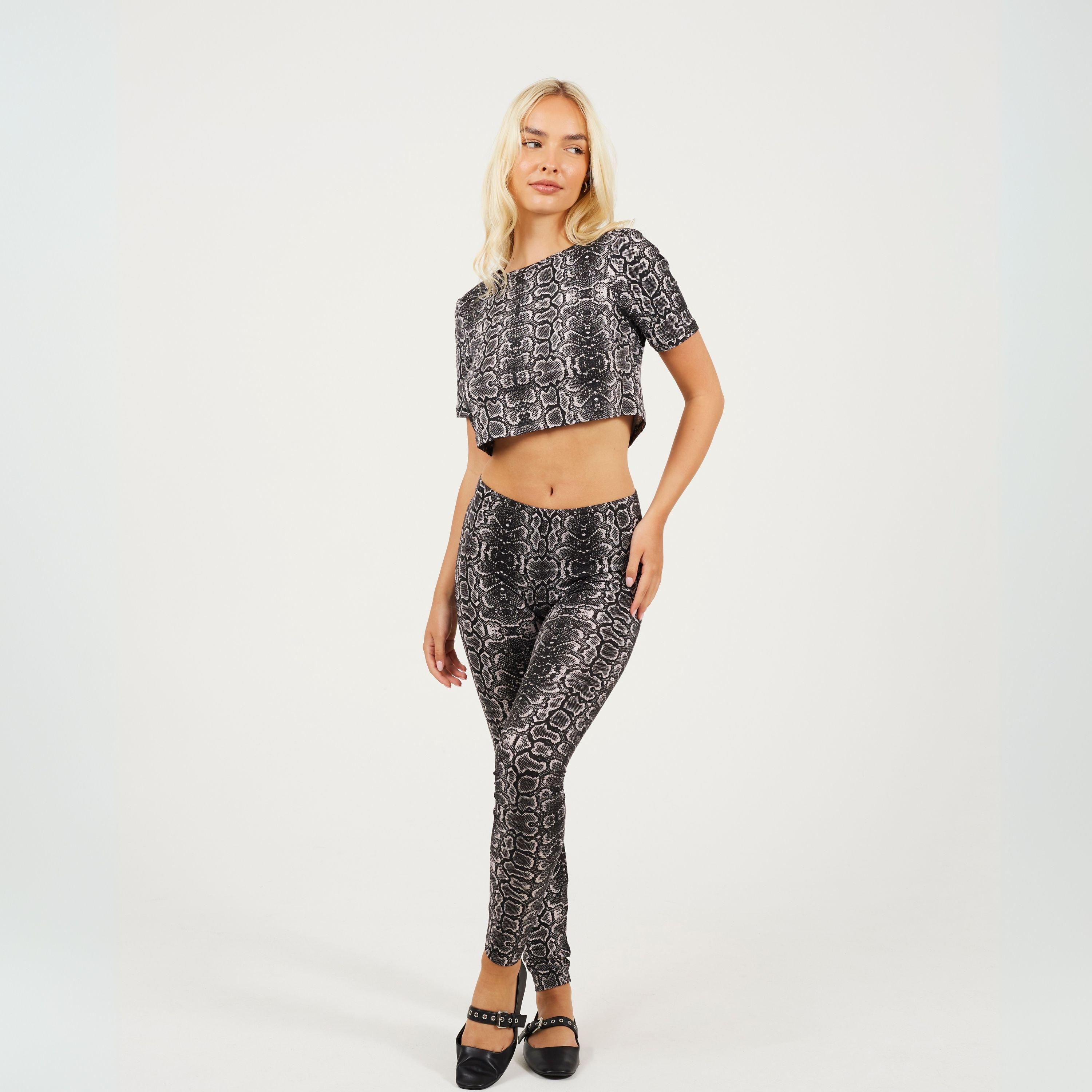 Snake Print - Brave Soul - Print Crop T-shirt - 4