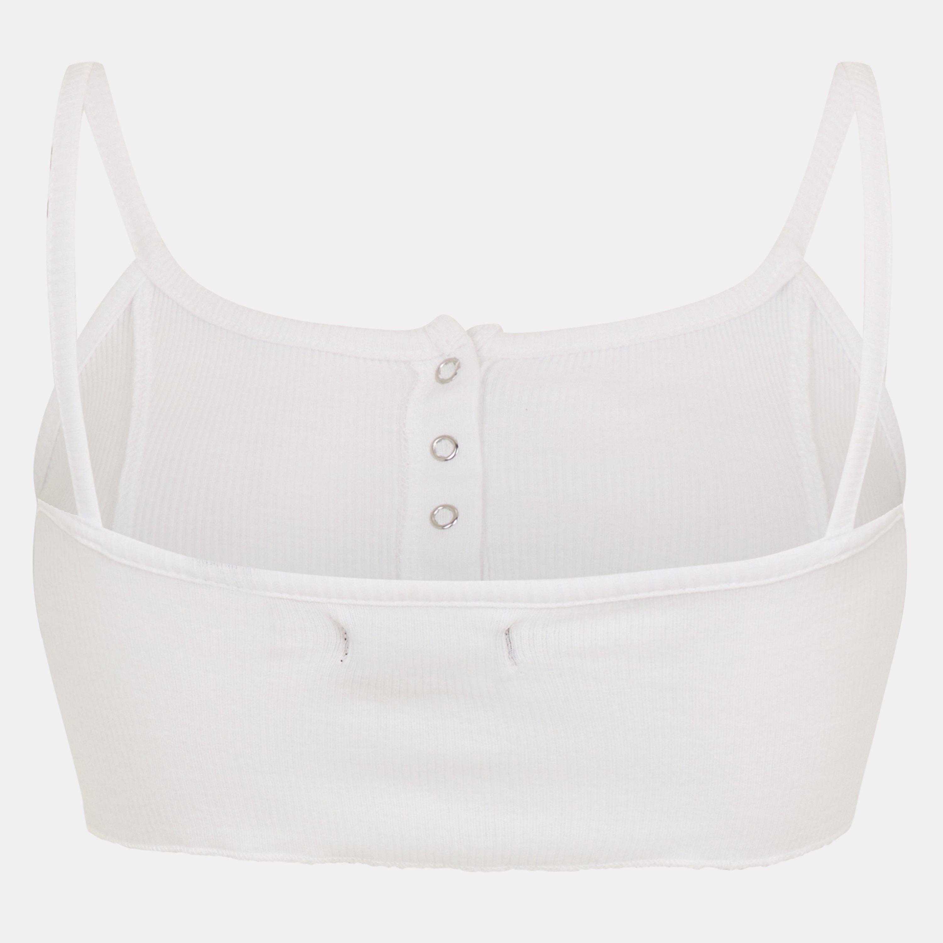 White - Brave Soul - Button Through Crop Vest - 2