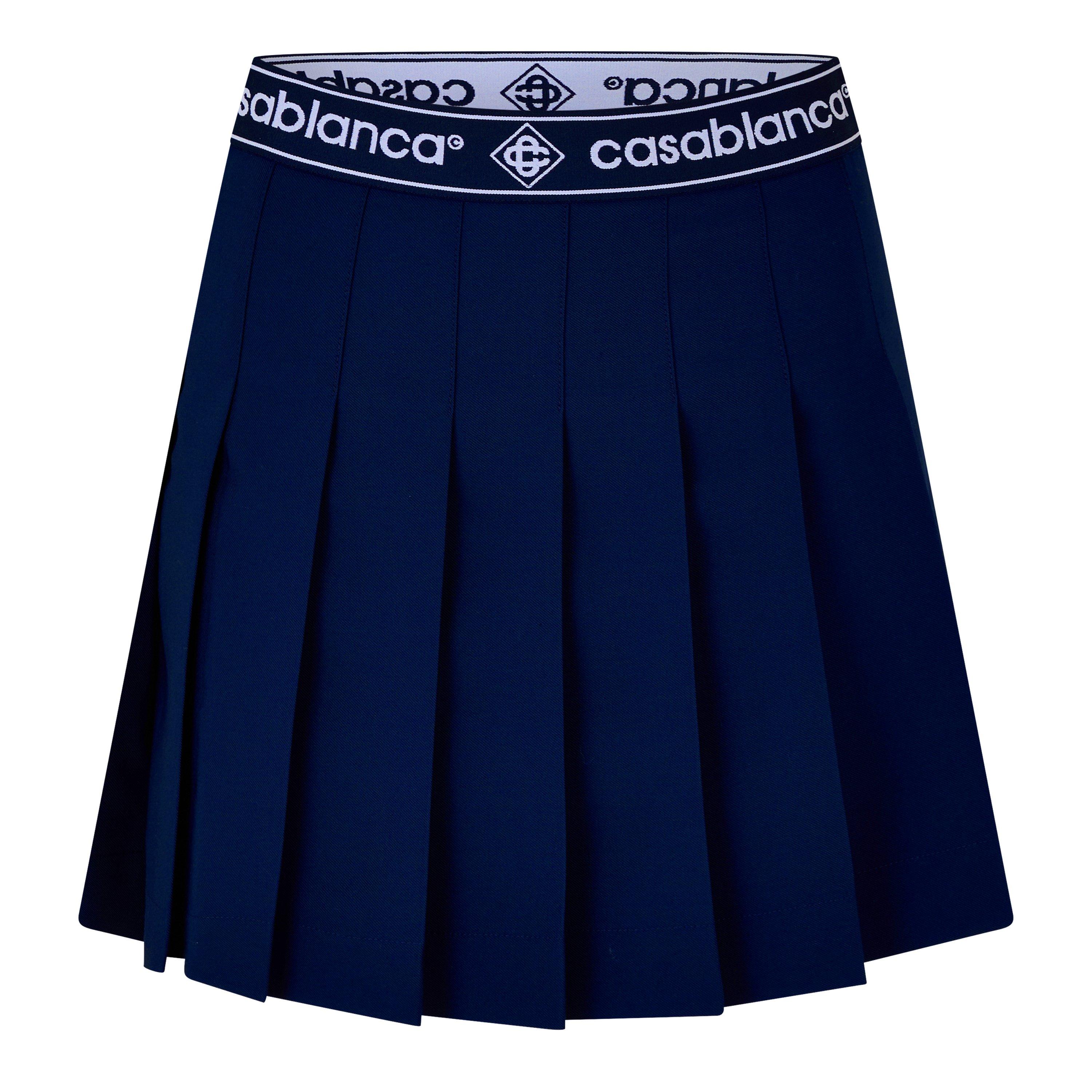 Casablanca Casa Plt Skirt Ld54 - Navy - Size 6 (XS)