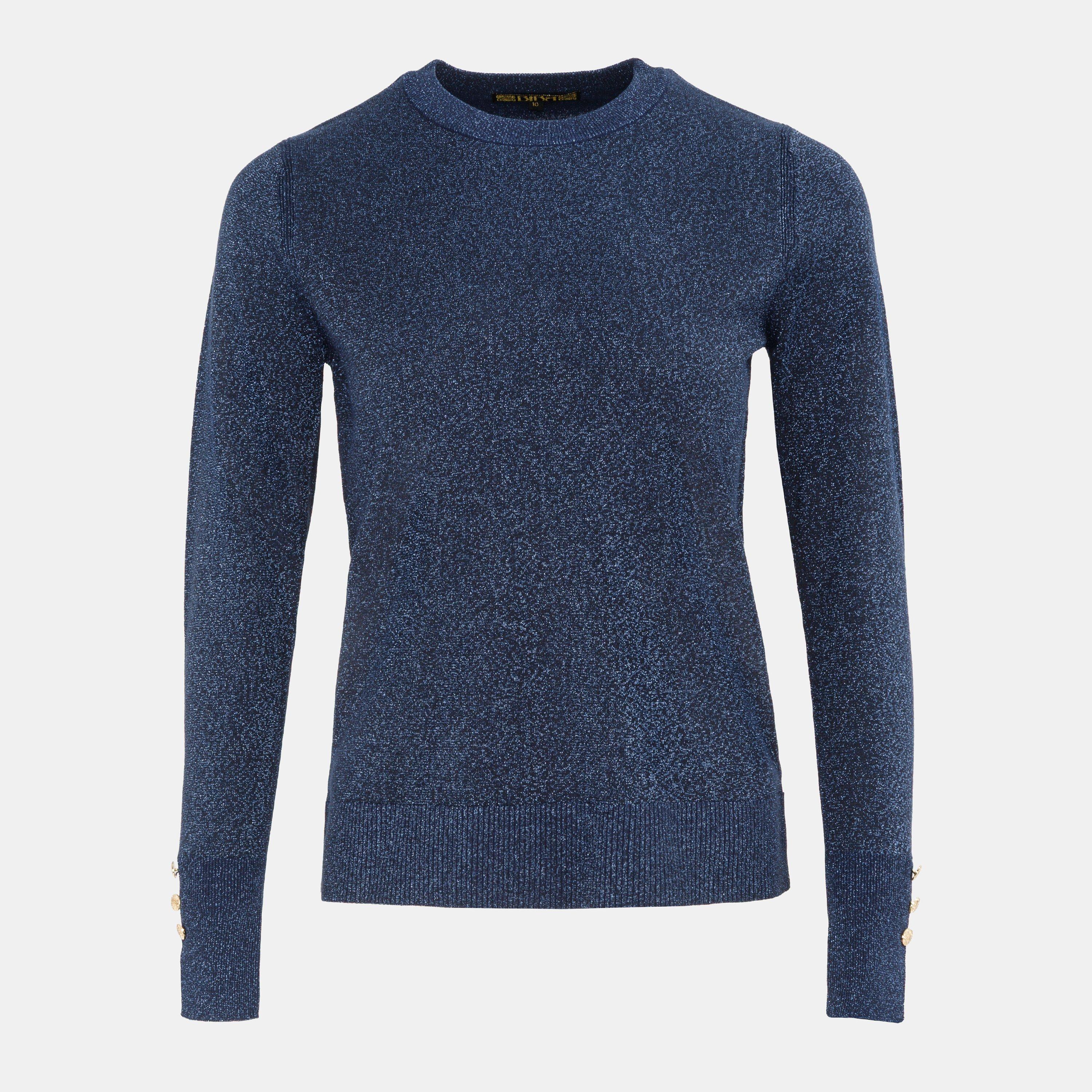 Biba Women's Shimmer Jumper Ld61 - Navy - 14 (L)