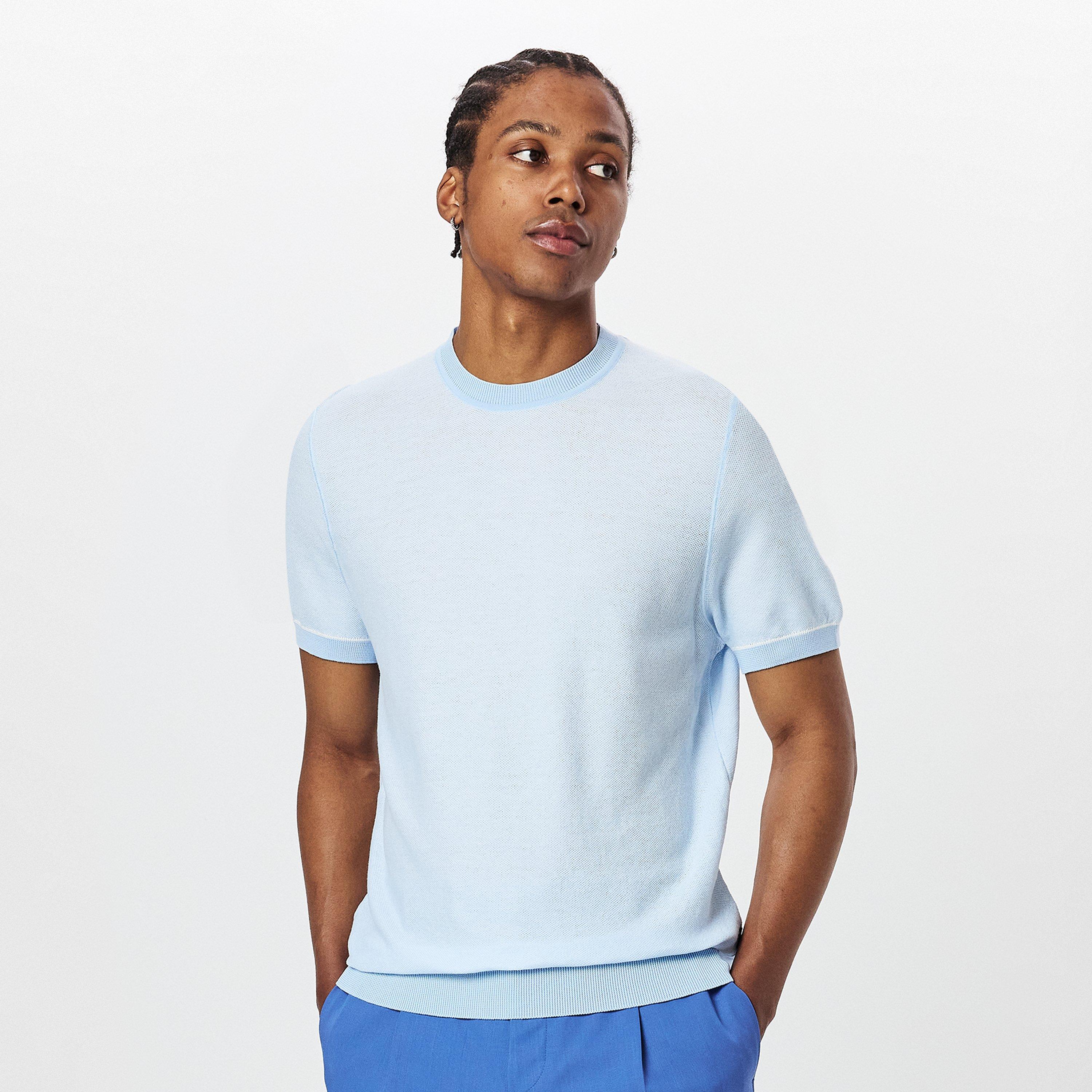 Lt Pas Blue 450 - Boss - Men's Cotton Knitted Top - 3