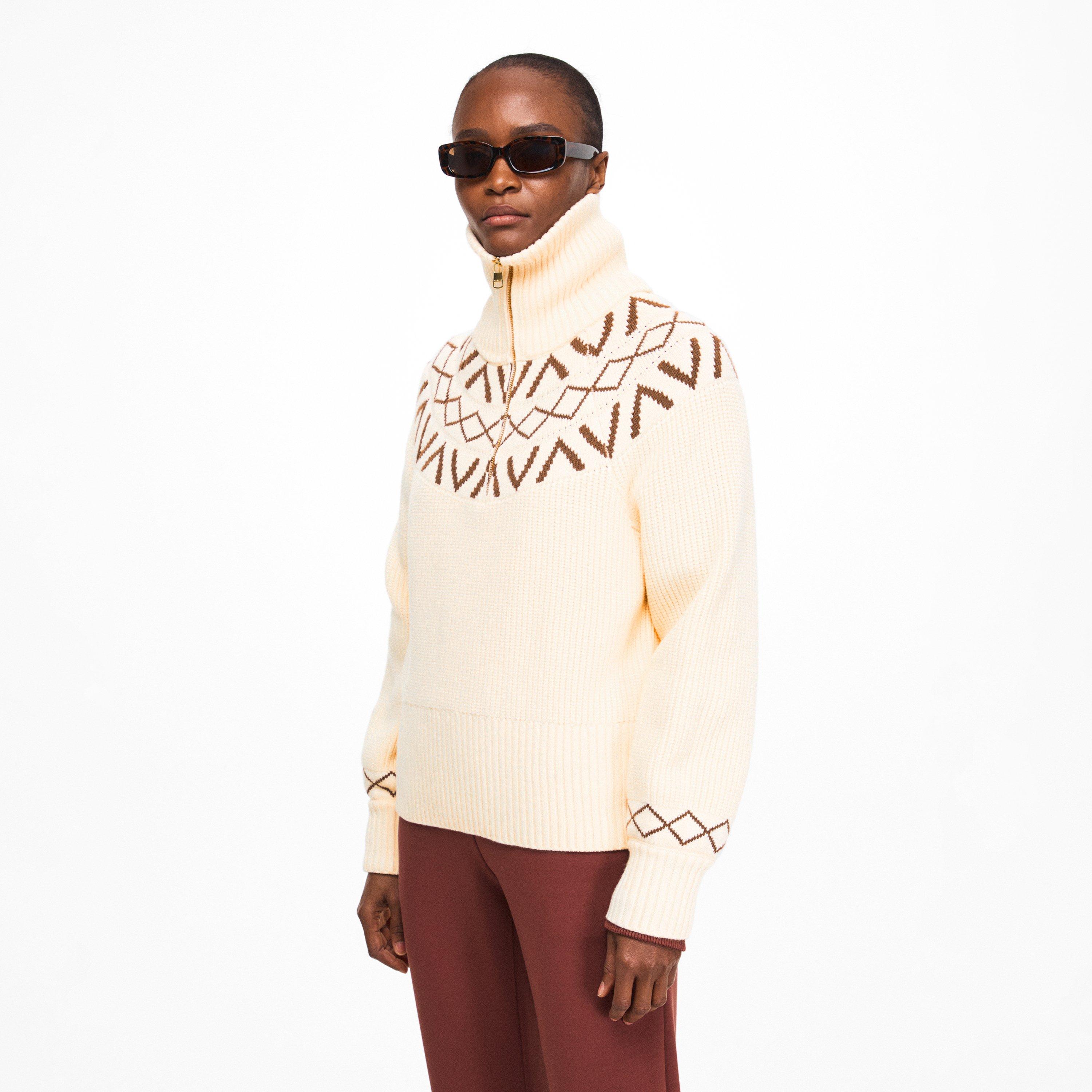 whitecap grey - Varley - Women’s Sigrid Ribbed-Knit Half-Zip Sweater - 3