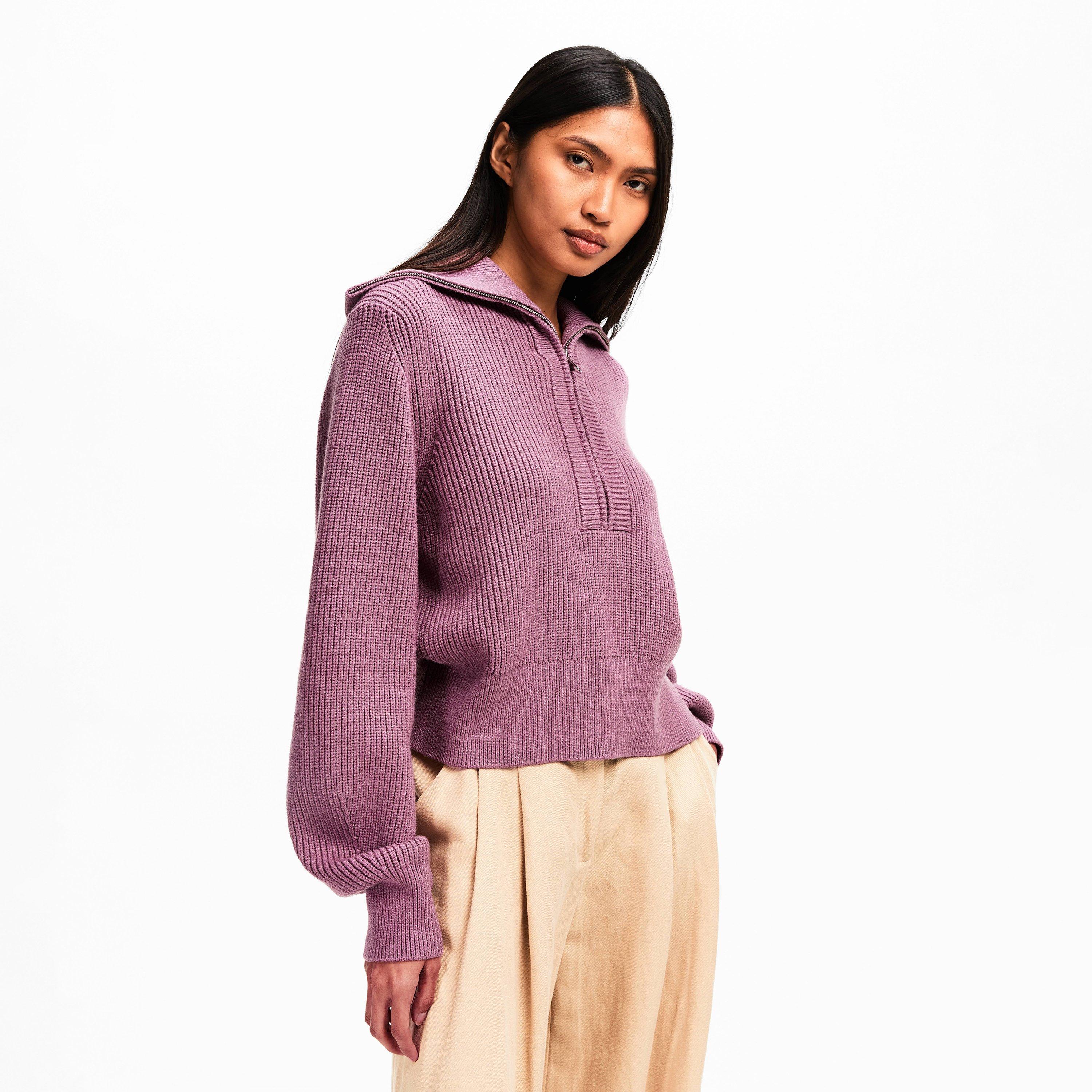 wistful mauve - Varley - Women's Maura Knitted Crew Neck Jumper - 3