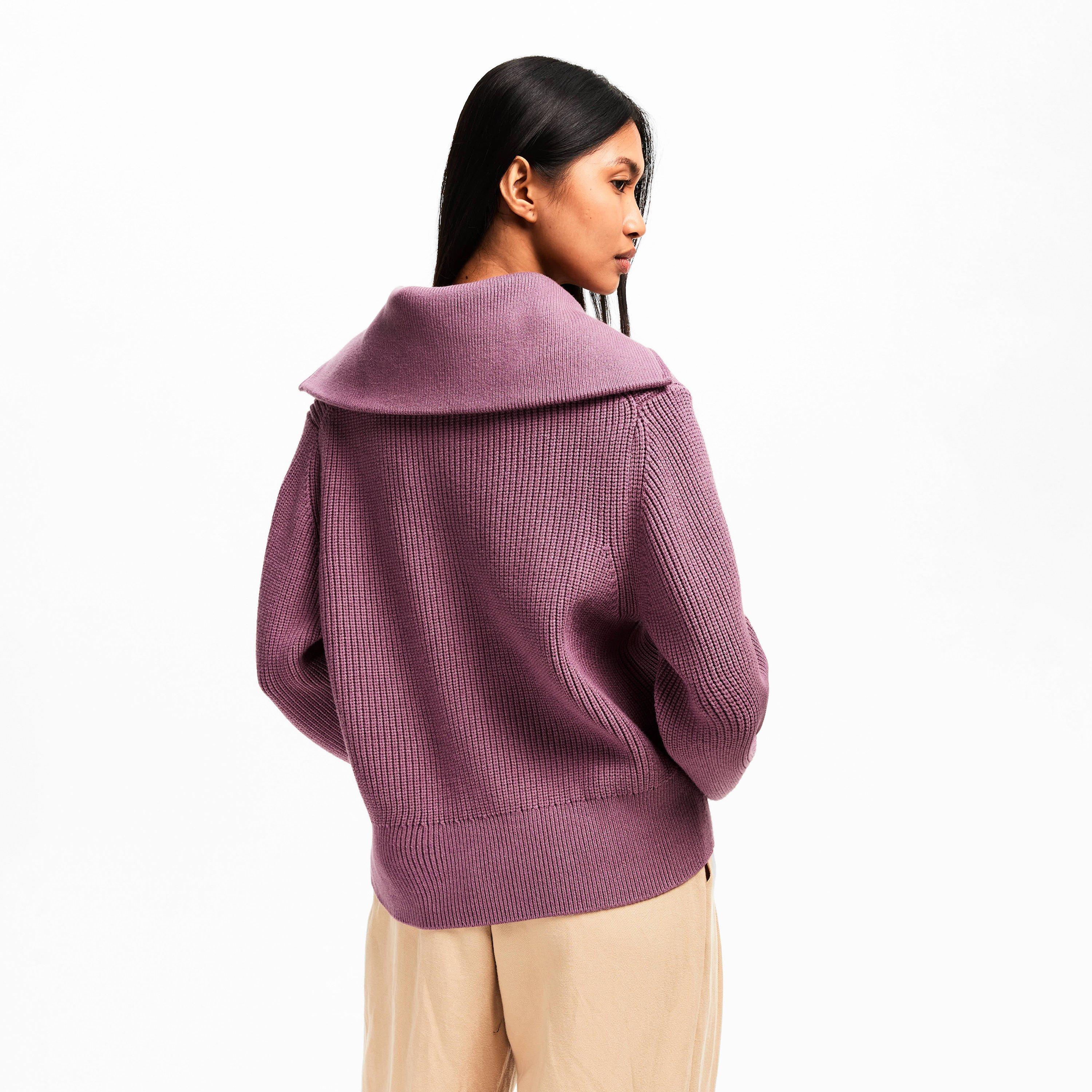 wistful mauve - Varley - Women's Maura Knitted Crew Neck Jumper - 4