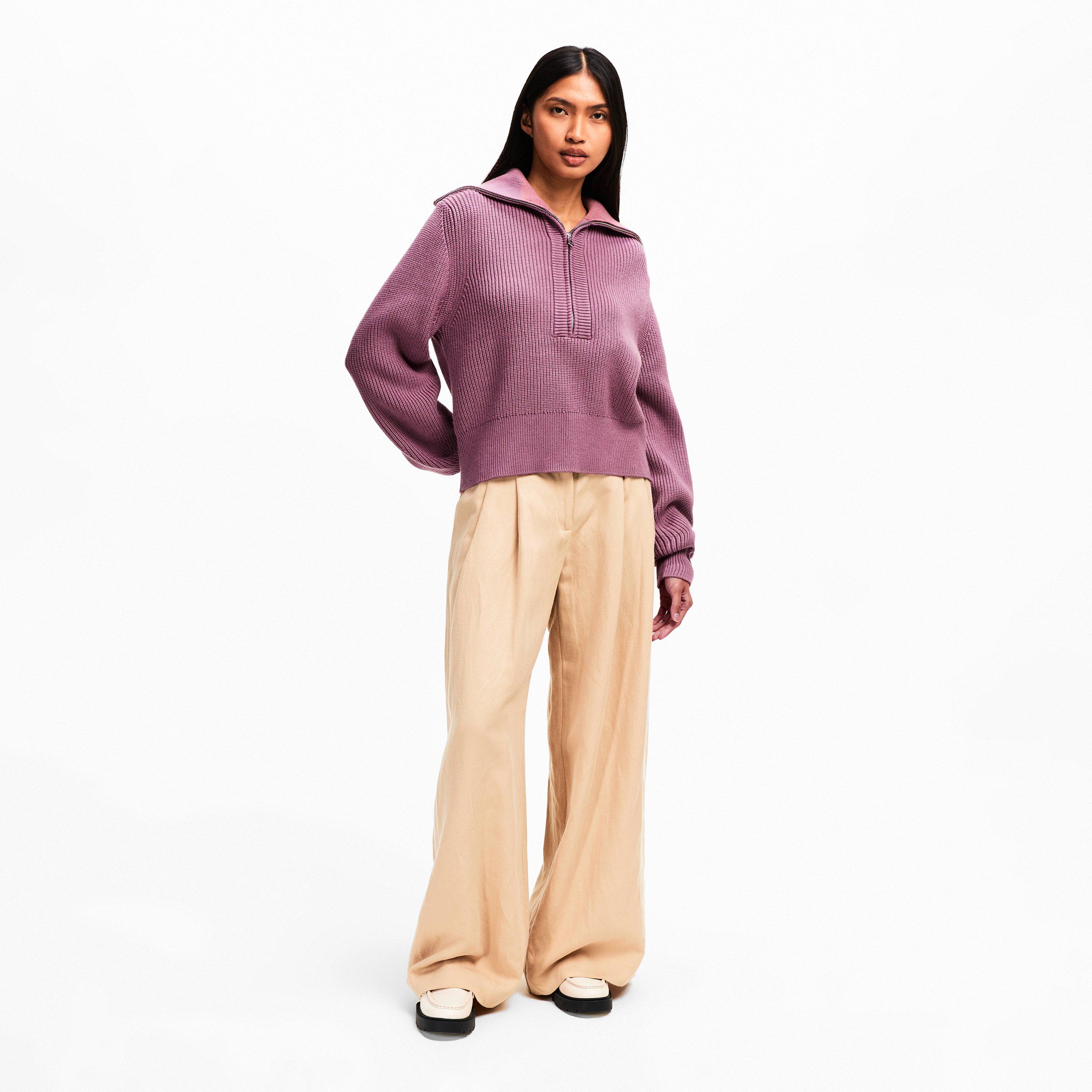 wistful mauve - Varley - Women's Maura Knitted Crew Neck Jumper - 6