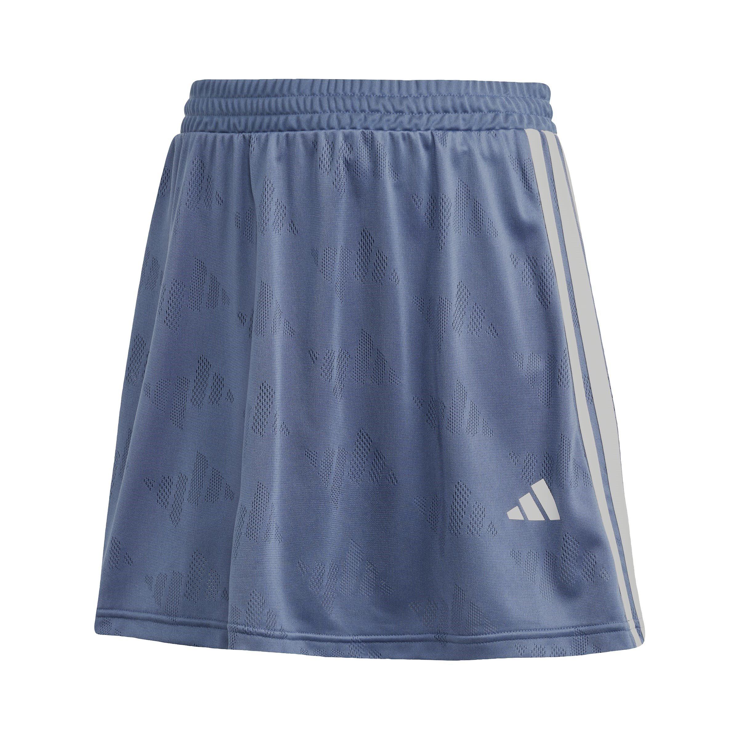 PrelovedInk/Wht - adidas - Stadium 3-Stripes Womens Tennis Inspired Jacquard Skirt With Short - 1