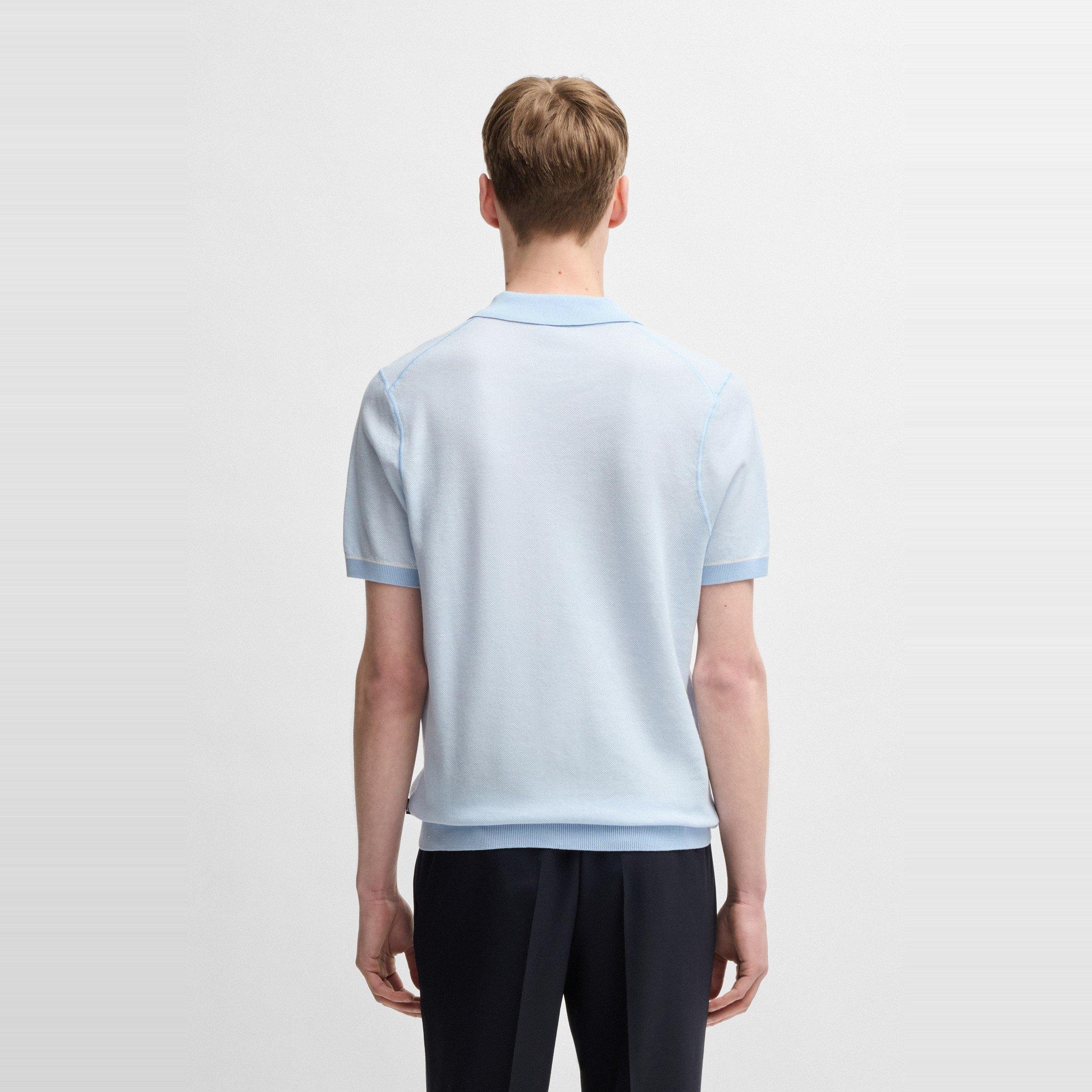 Lt Pas Blue 450 - Boss - Men's HJianluca Knitted Polo Shirt - 3