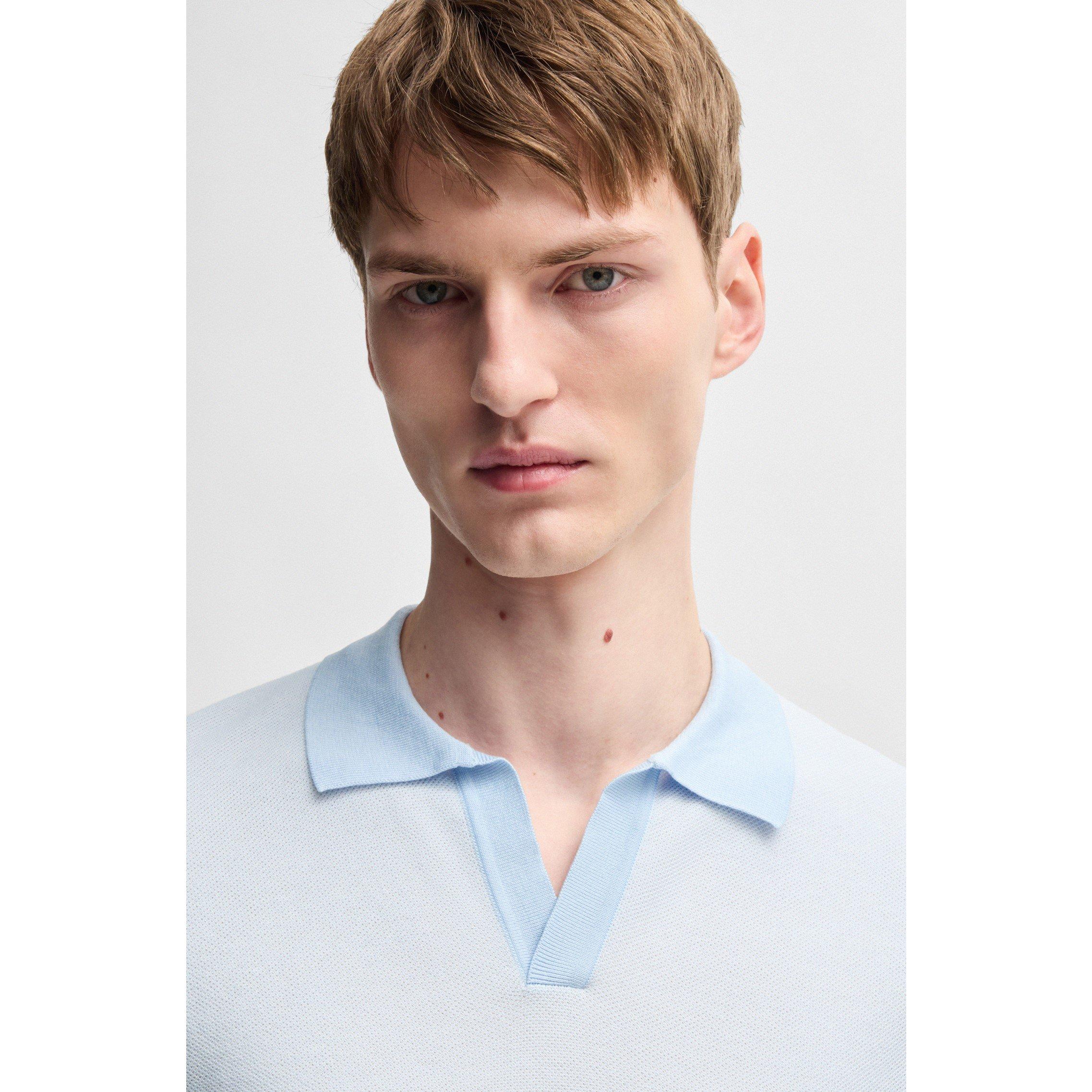 Lt Pas Blue 450 - Boss - Men's HJianluca Knitted Polo Shirt - 4