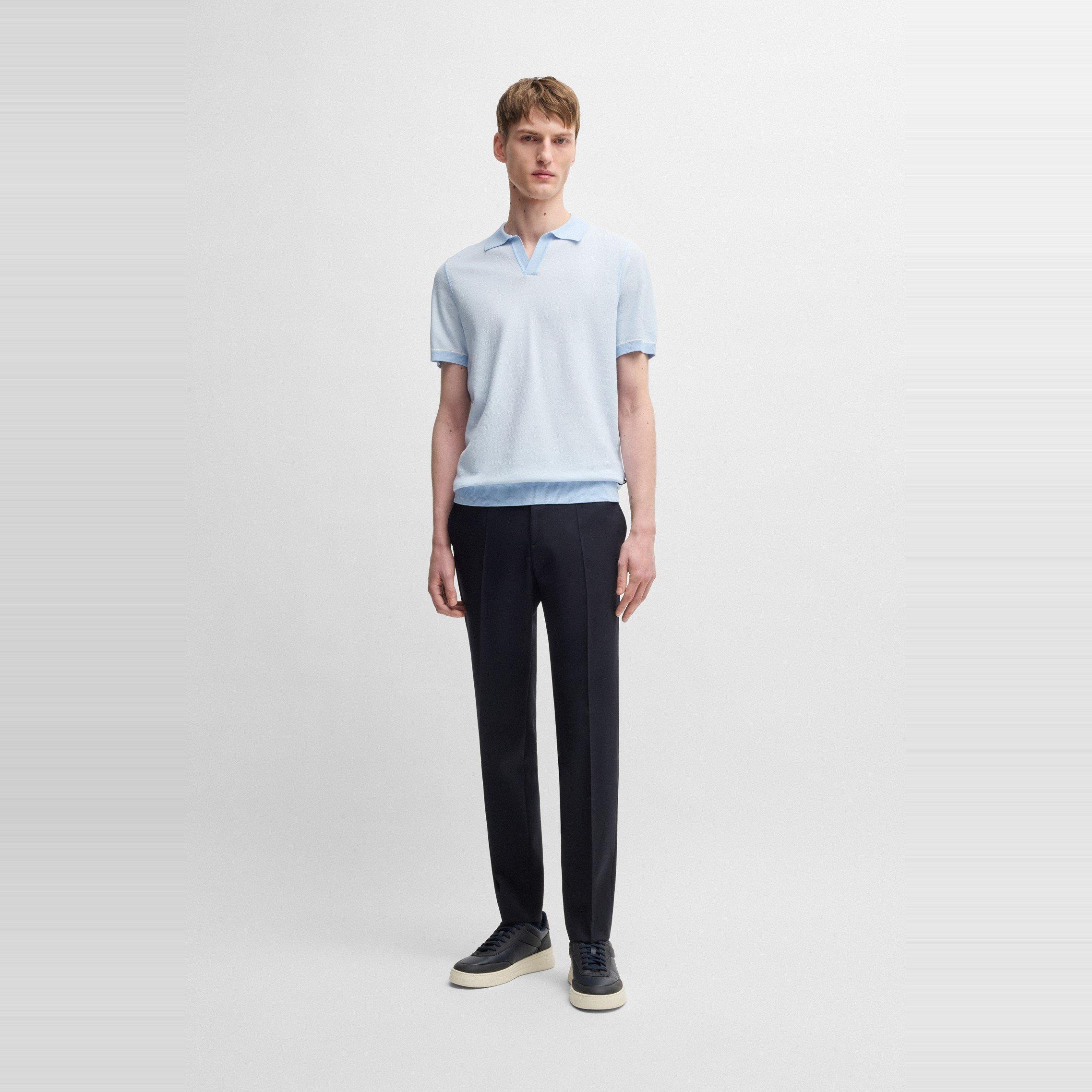 Lt Pas Blue 450 - Boss - Men's HJianluca Knitted Polo Shirt - 5