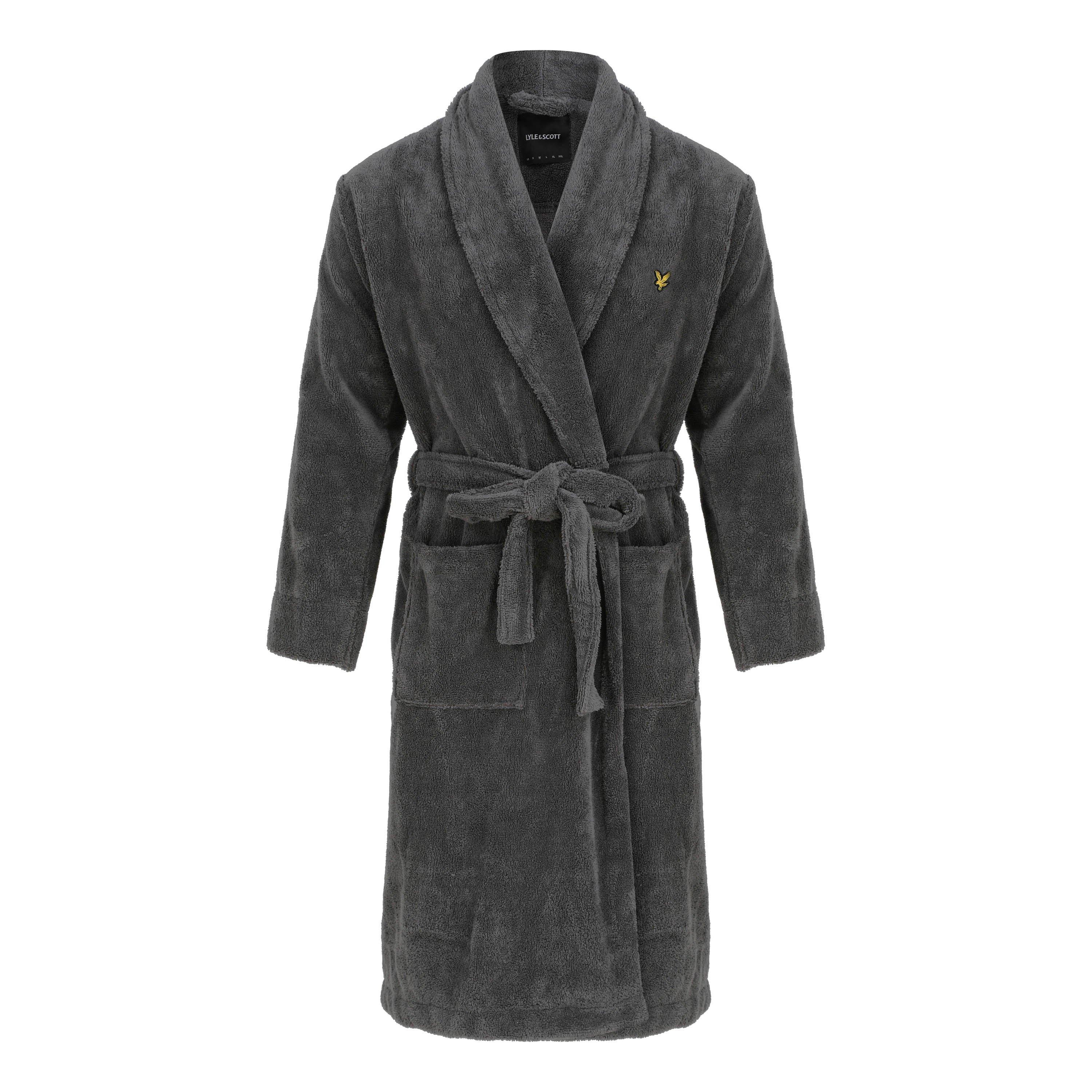 Granitgrau - Lyle and Scott - Men's Towel Dressing Gown - 1