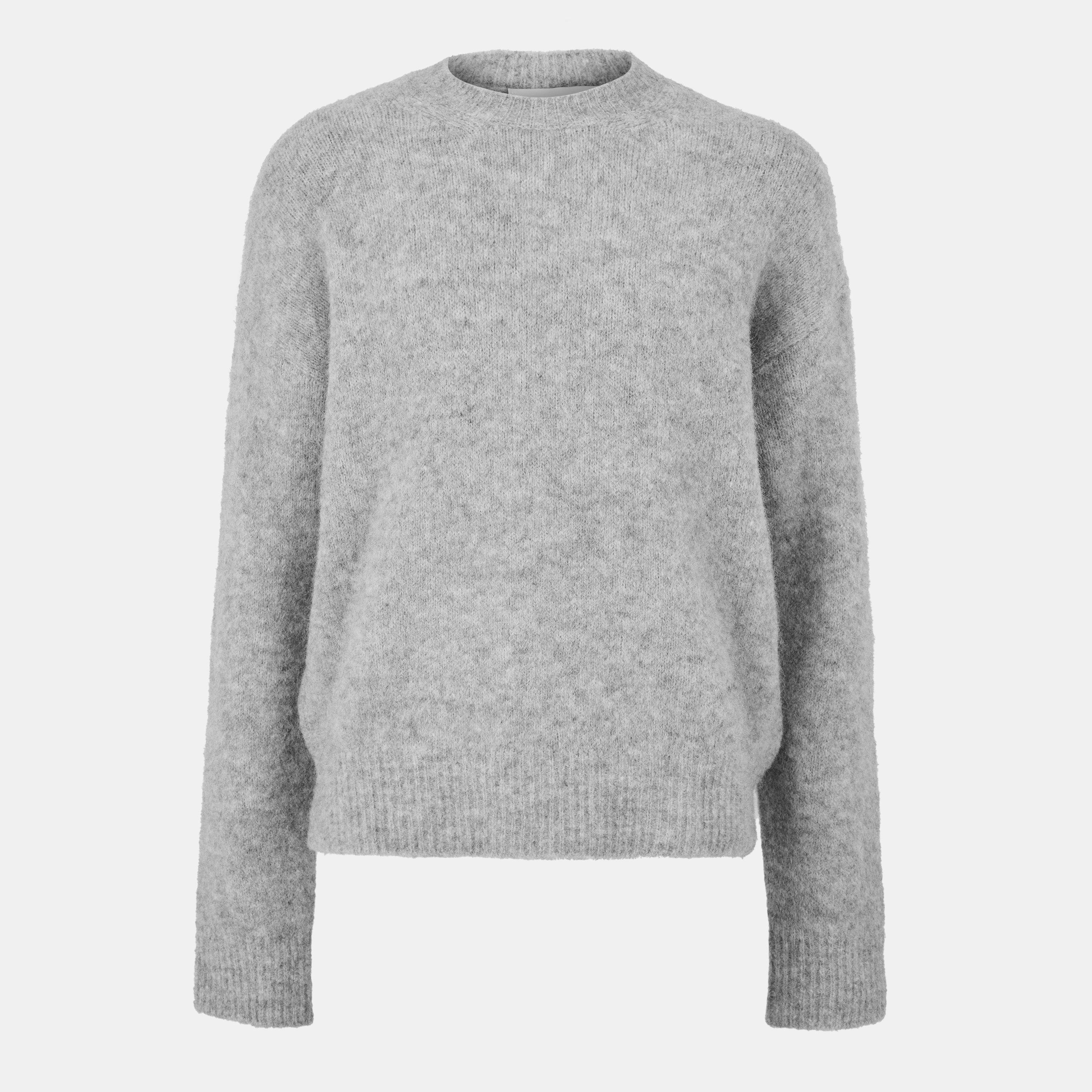 Ami Paris Men's Crew Neck Jumper - Grey 050 - Medium