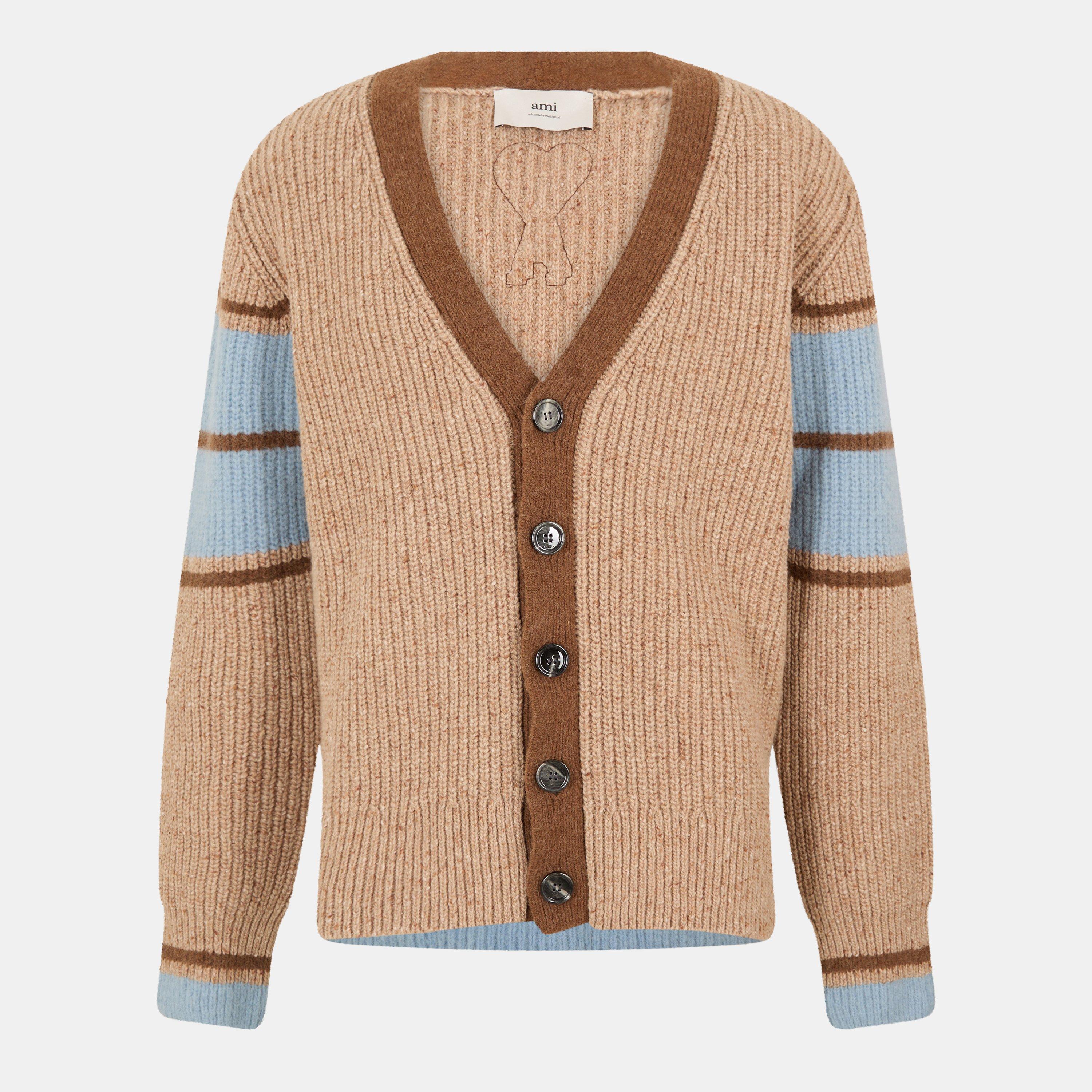 Camel 280 - Ami Paris - Men's College Cardigan - 1