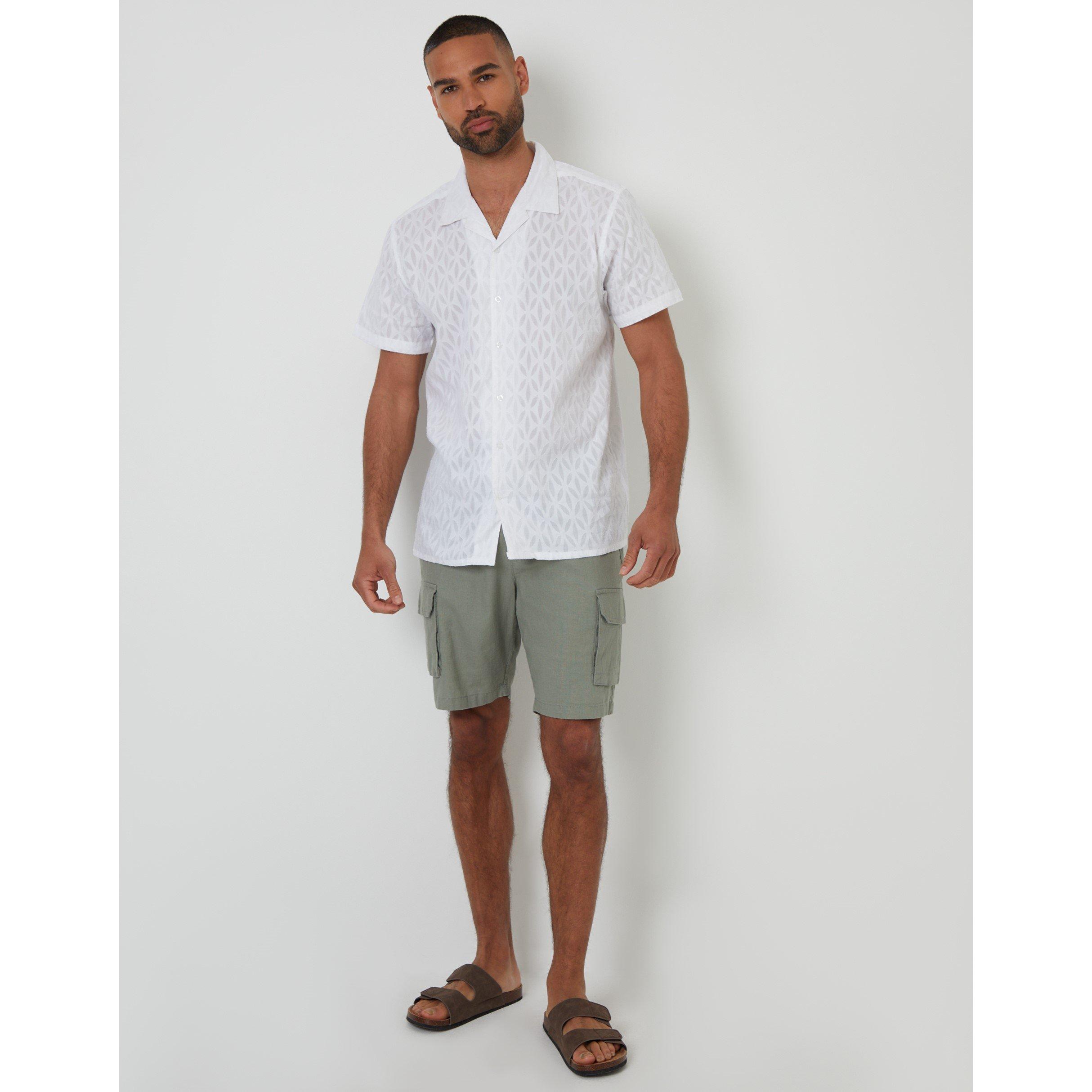  White - Threadbare - Men's Short-Sleeve Bowling Shirt - 2