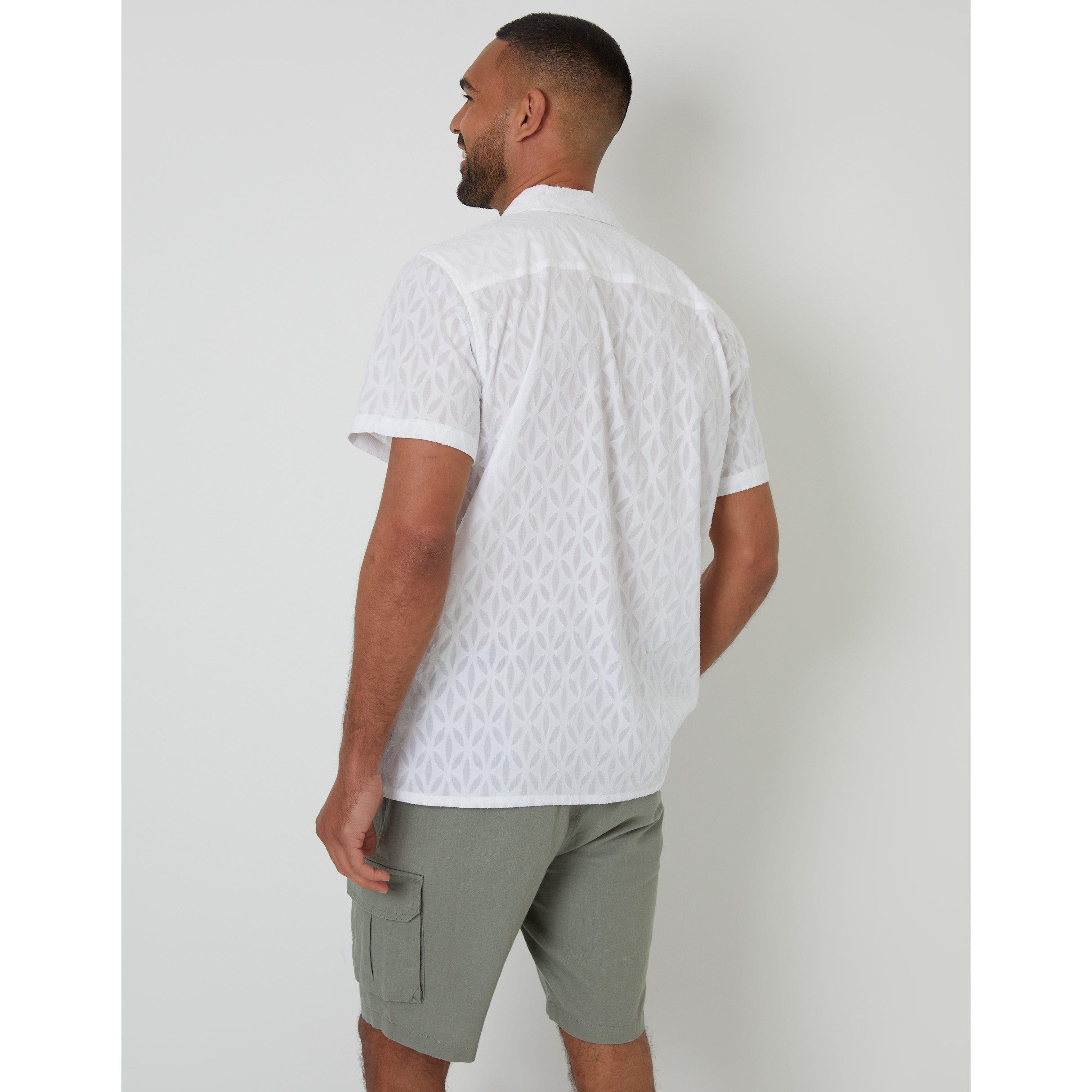 White - Threadbare - Men's Short-Sleeve Bowling Shirt - 3