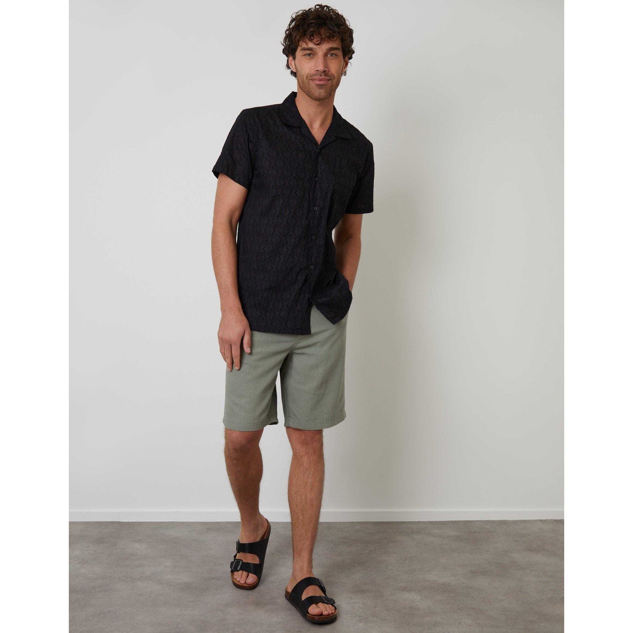  Black - Threadbare - Men's Short-Sleeve Bowling Shirt - 2