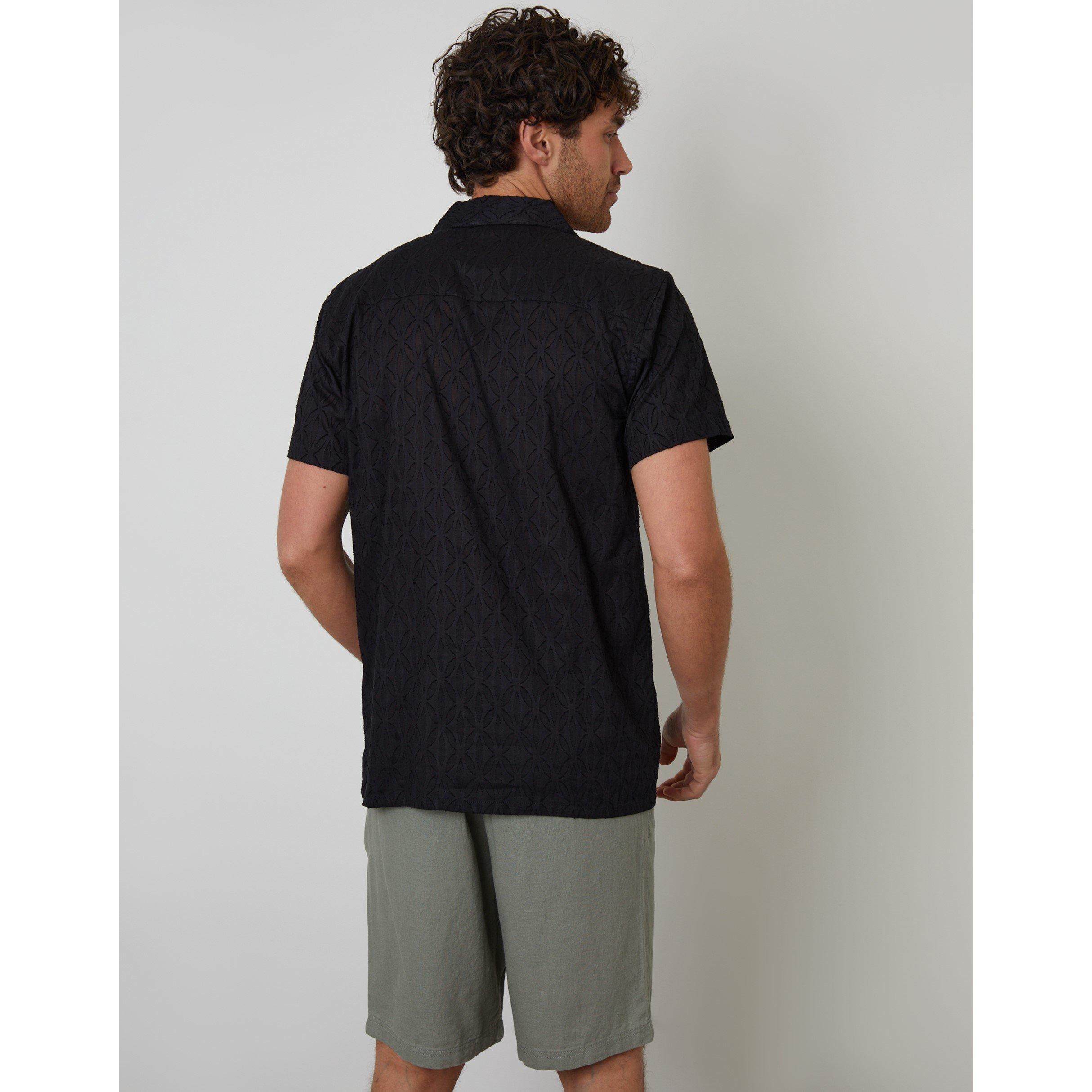  Black - Threadbare - Men's Short-Sleeve Bowling Shirt - 3